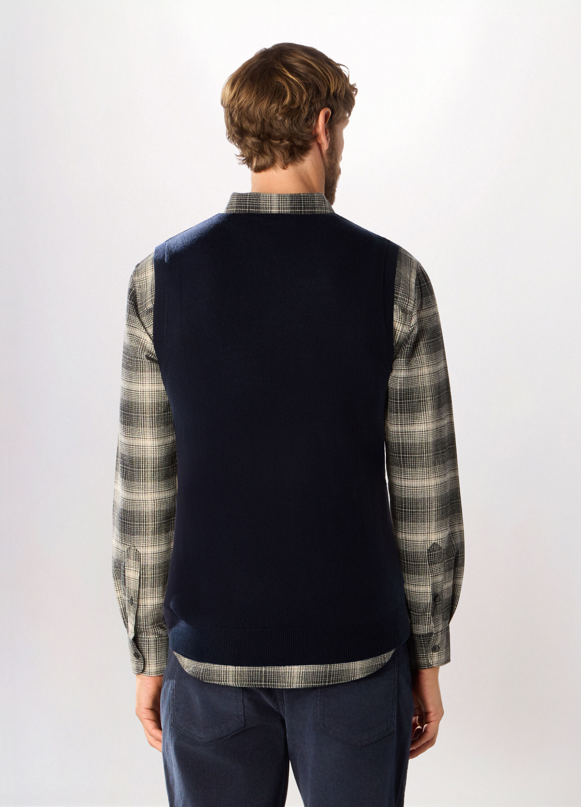 Gilet in maglia rasata uomo_1