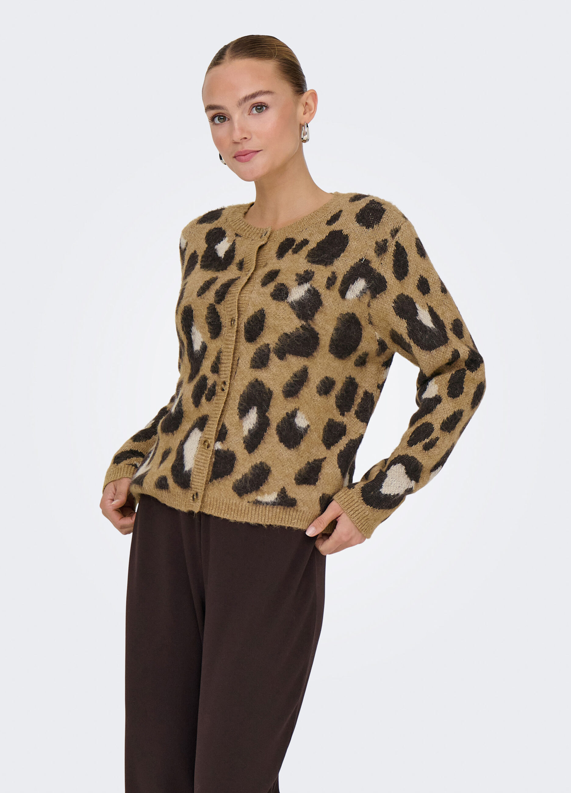 Cardigan animalier donna_0