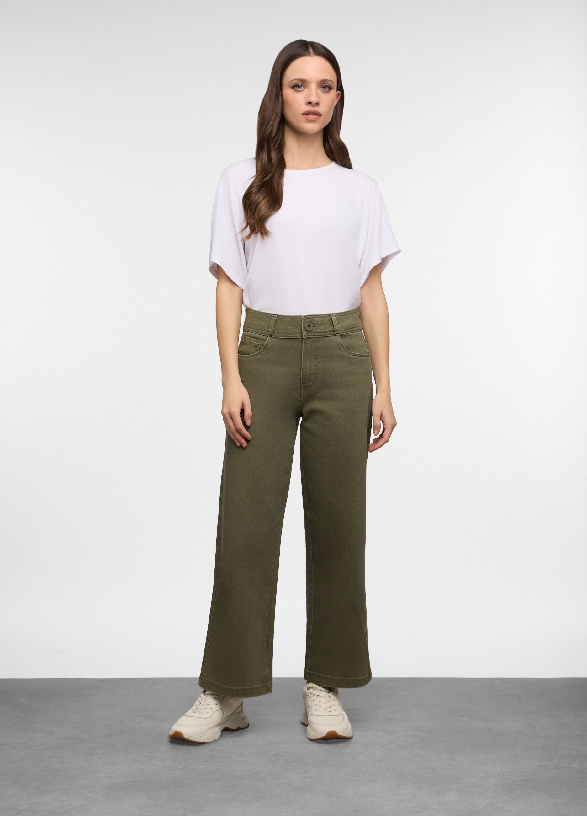 5 Tasche fit Culotte in cotone trattato donna_0