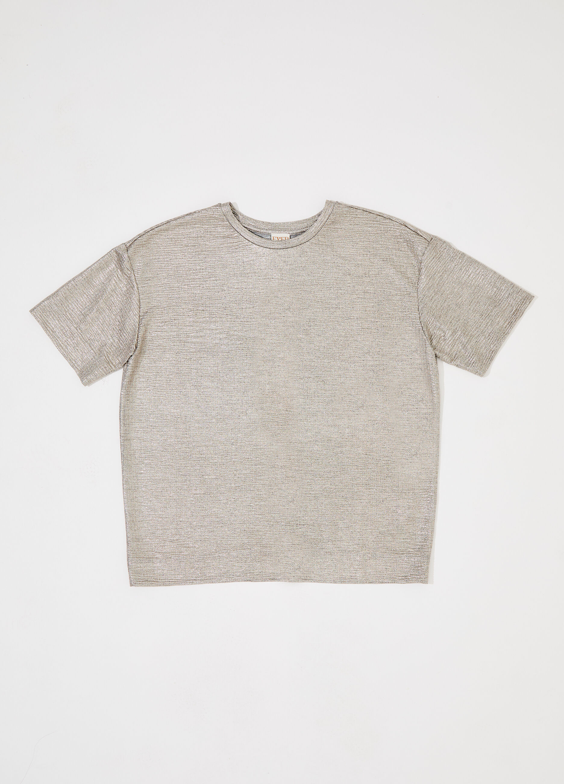 T-shirt effetto lamé donna_4