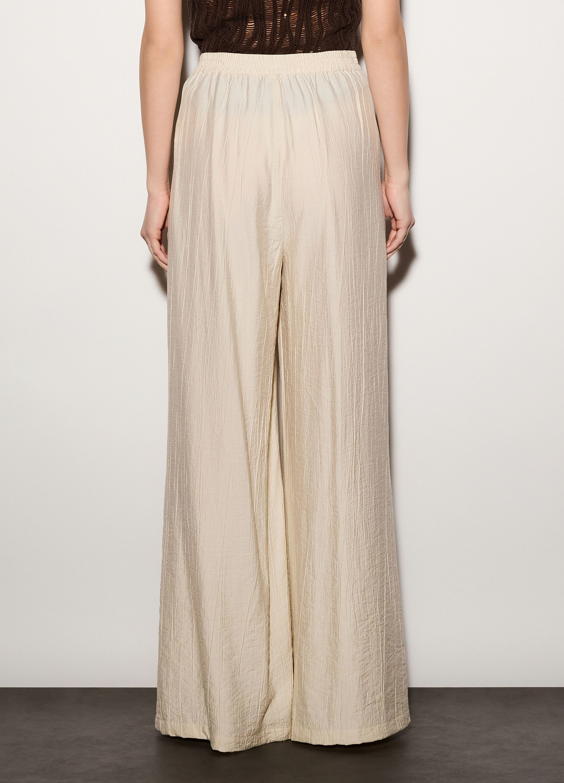 Pantaloni wide leg misto viscosa donna_2