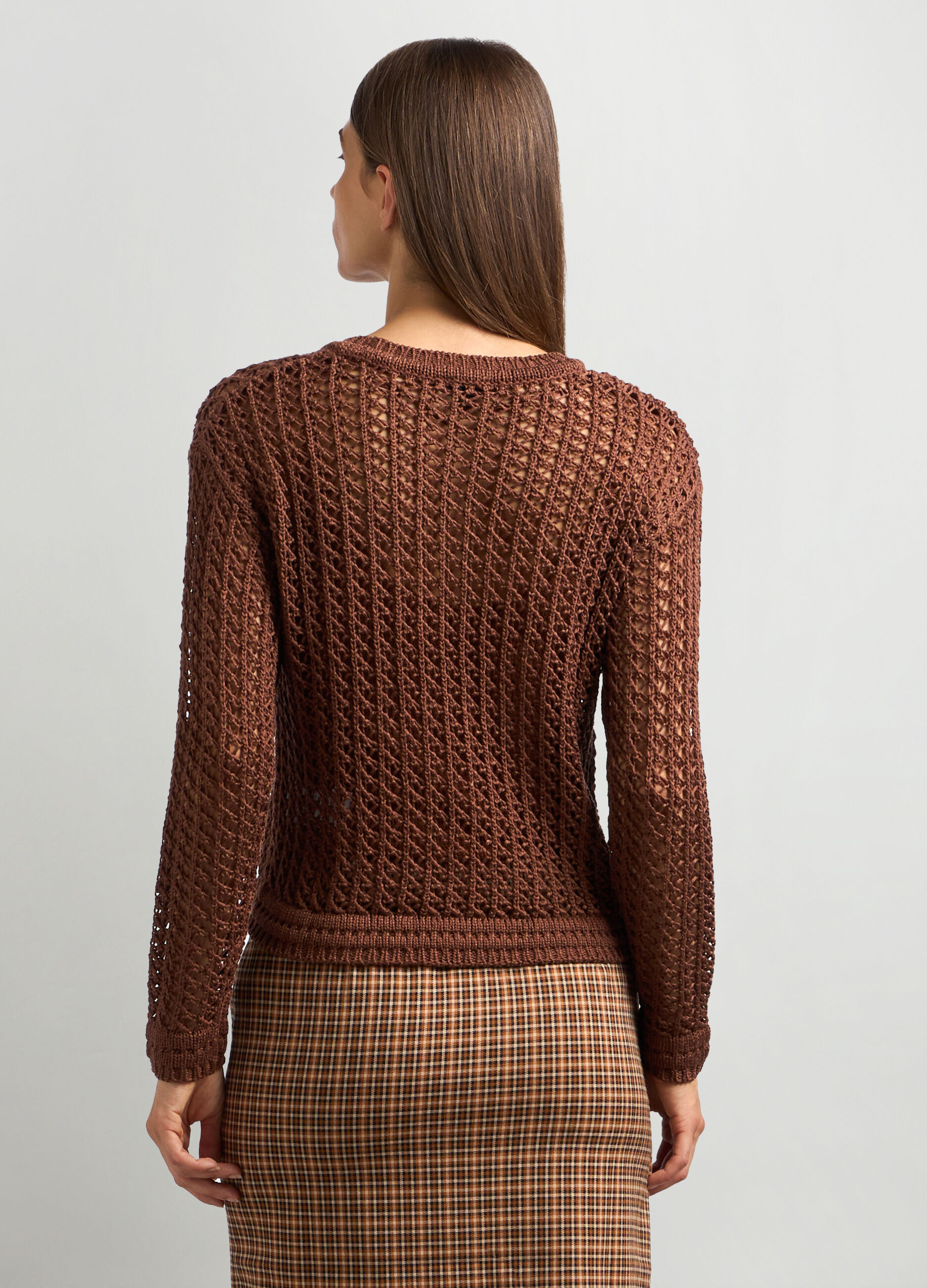 Tricot con lavorazione traforata donna_1