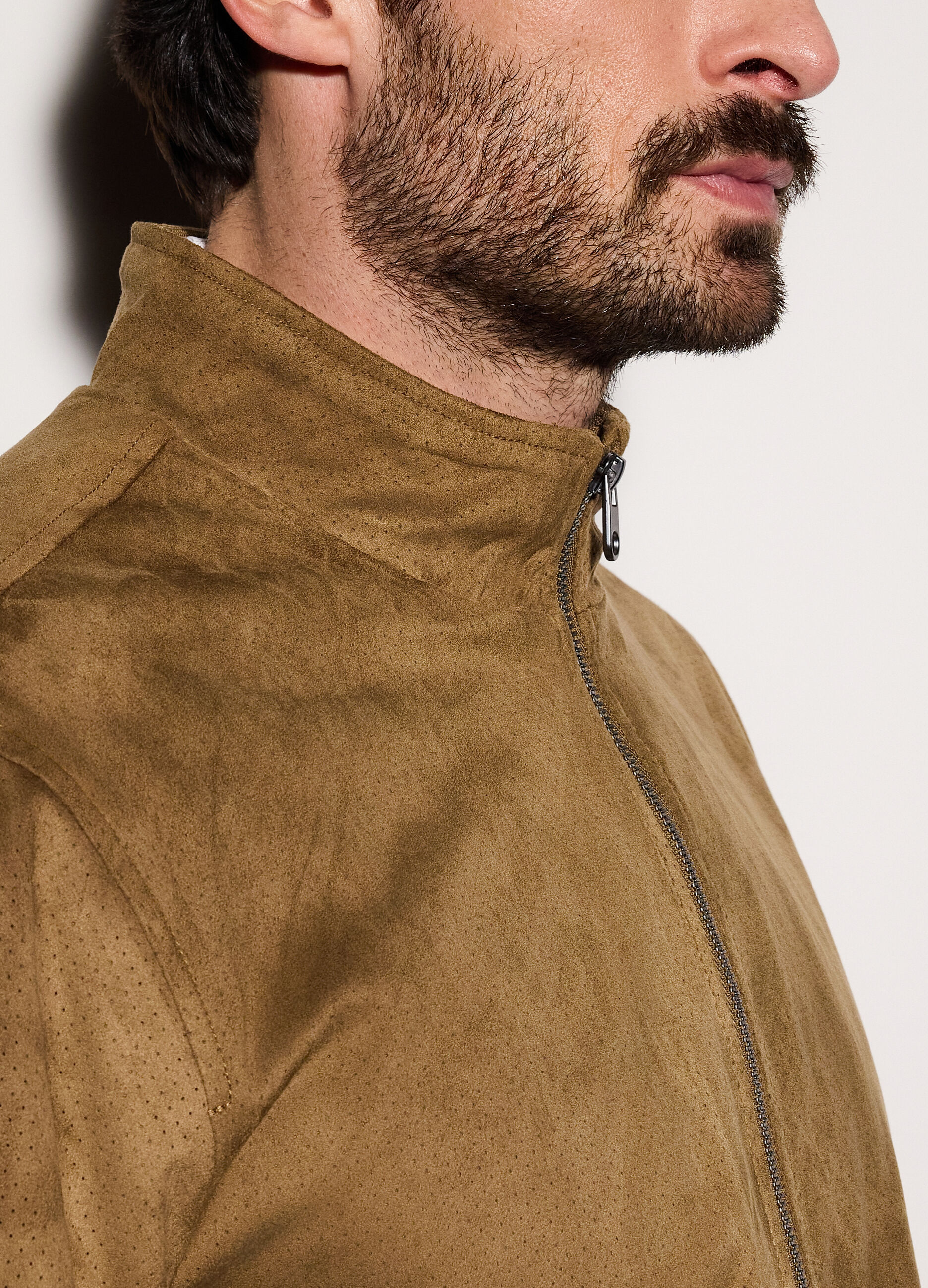 Blouson in ECOpelle scamosciata uomo_2