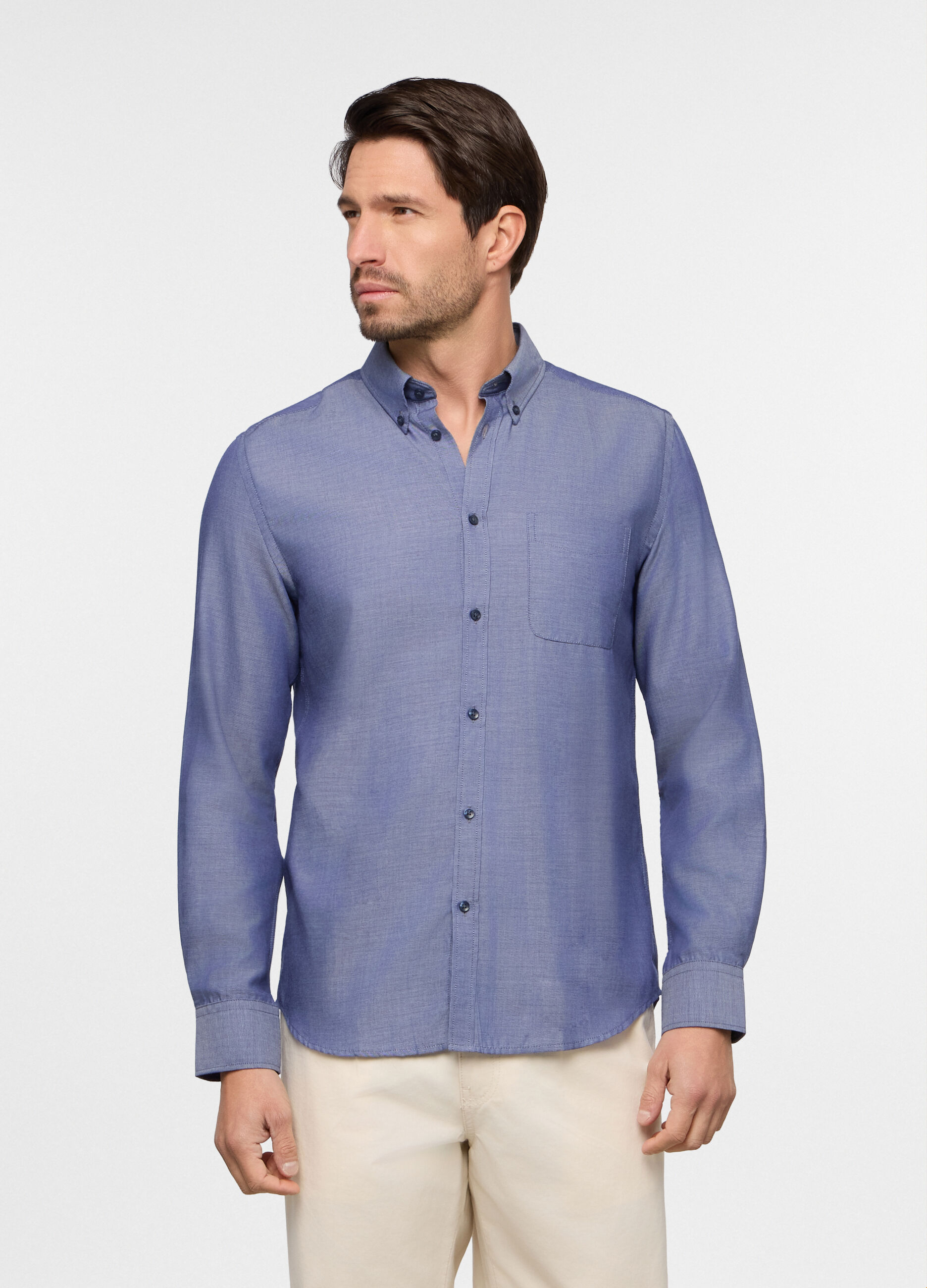 Camicia regular fit colletto button down uomo_0