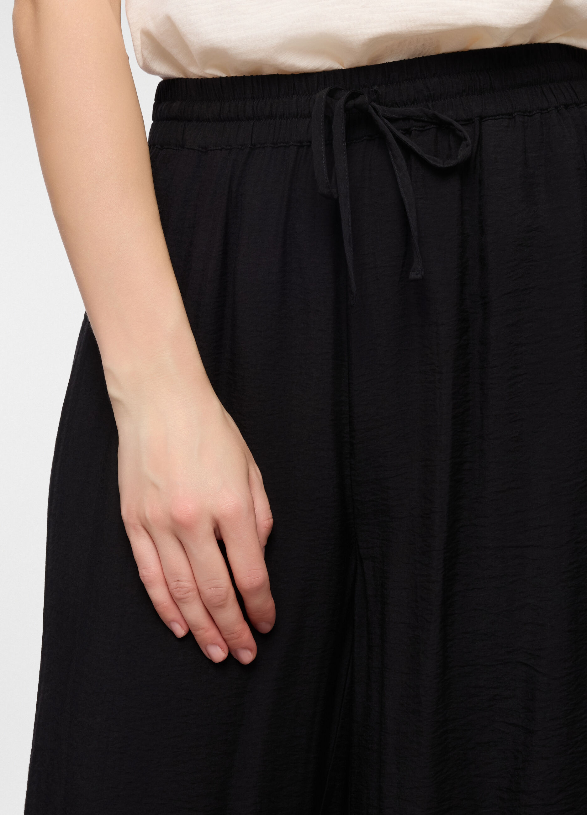 Pantaloni wide leg misto viscosa donna_2