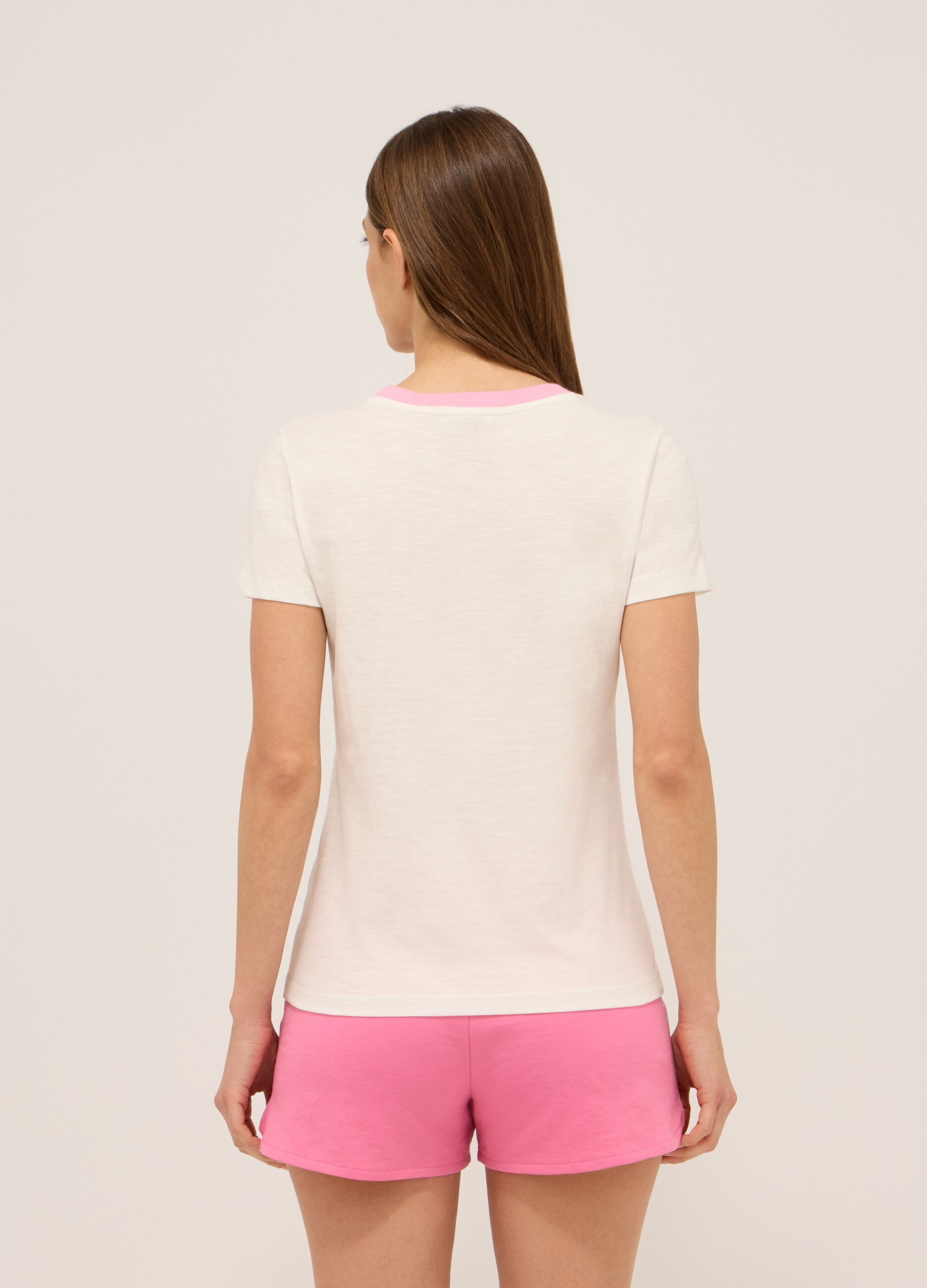 T-shirt in jersey di puro cotone donna_1