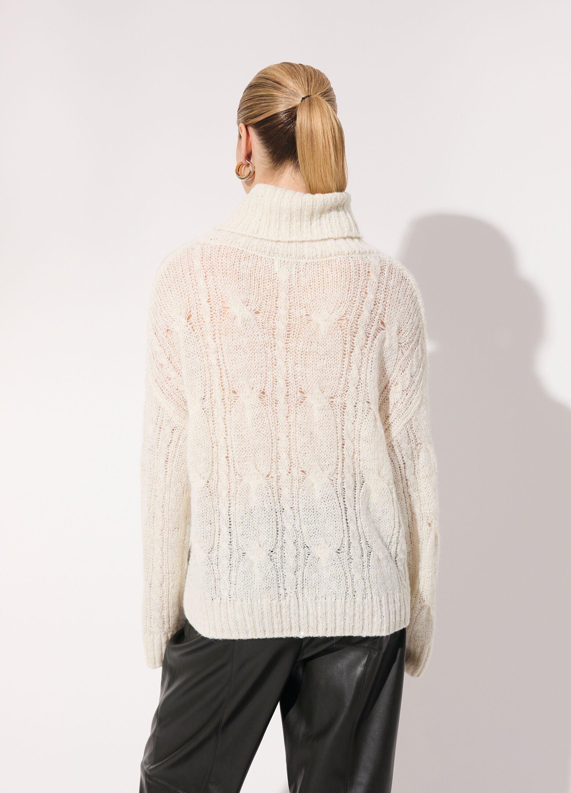 Dolcevita in misto lana e filo lurex donna_2