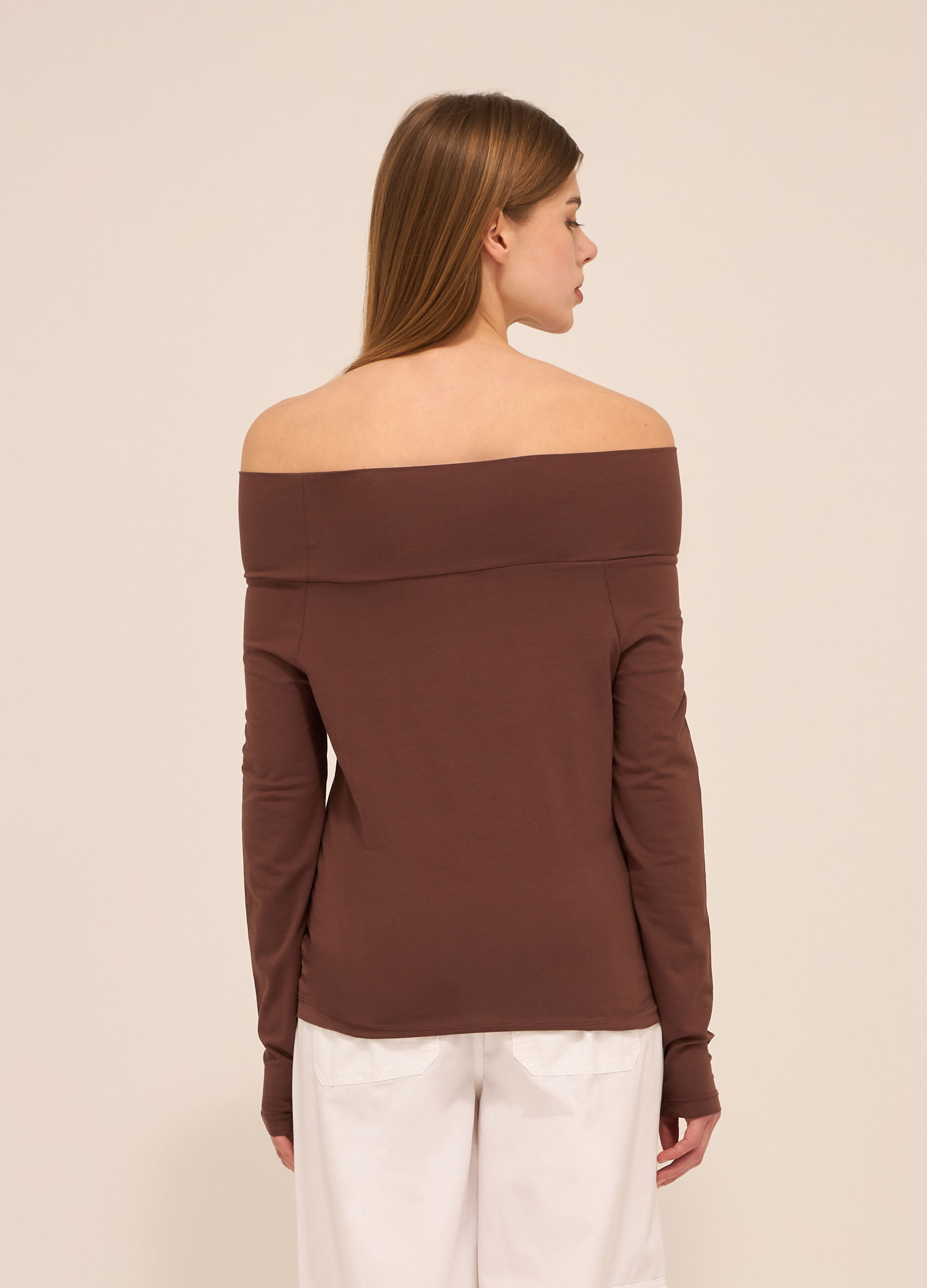 T-shirt in cotone stretch donna_1
