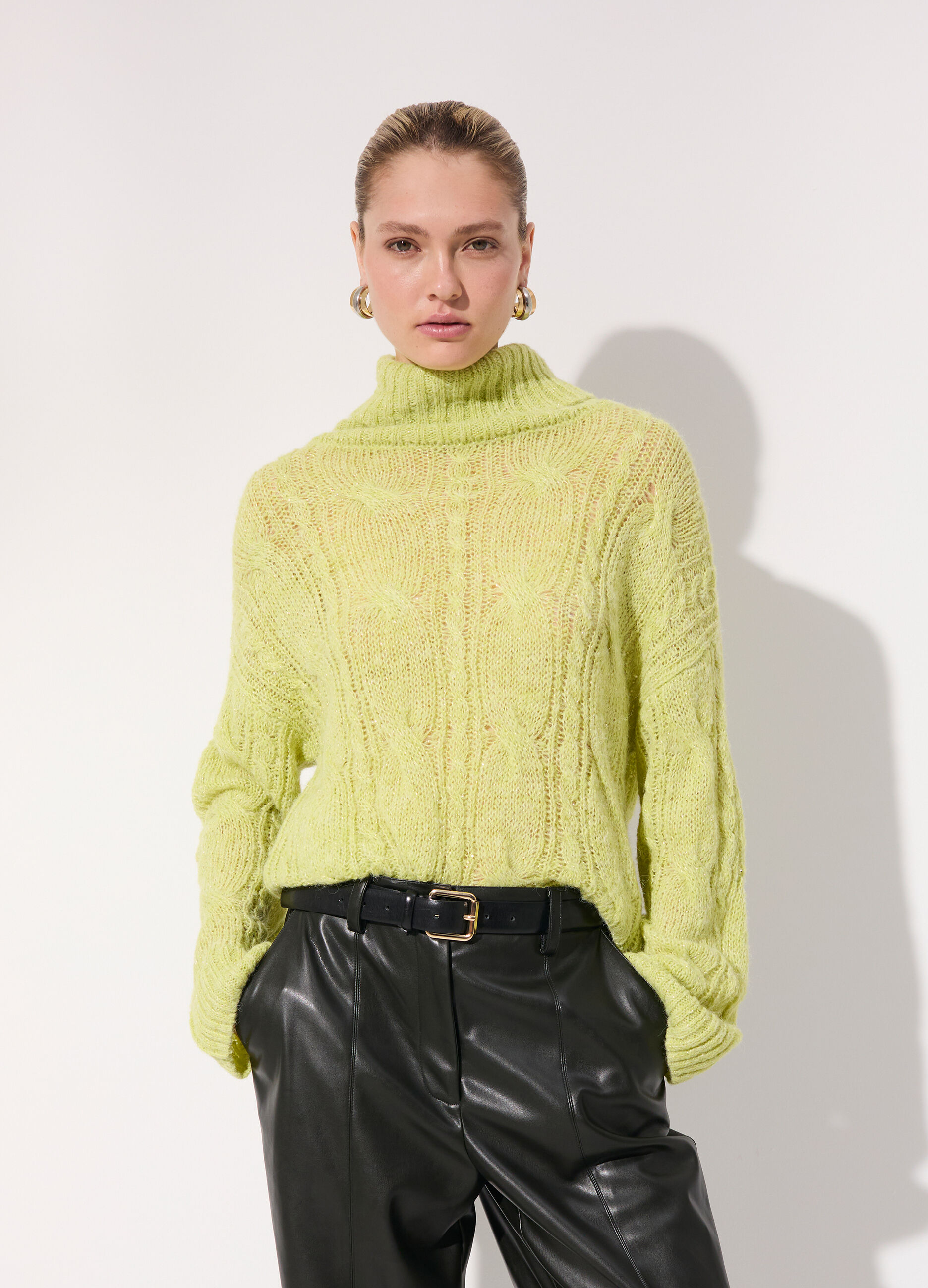 Dolcevita in misto lana e filo lurex donna_1