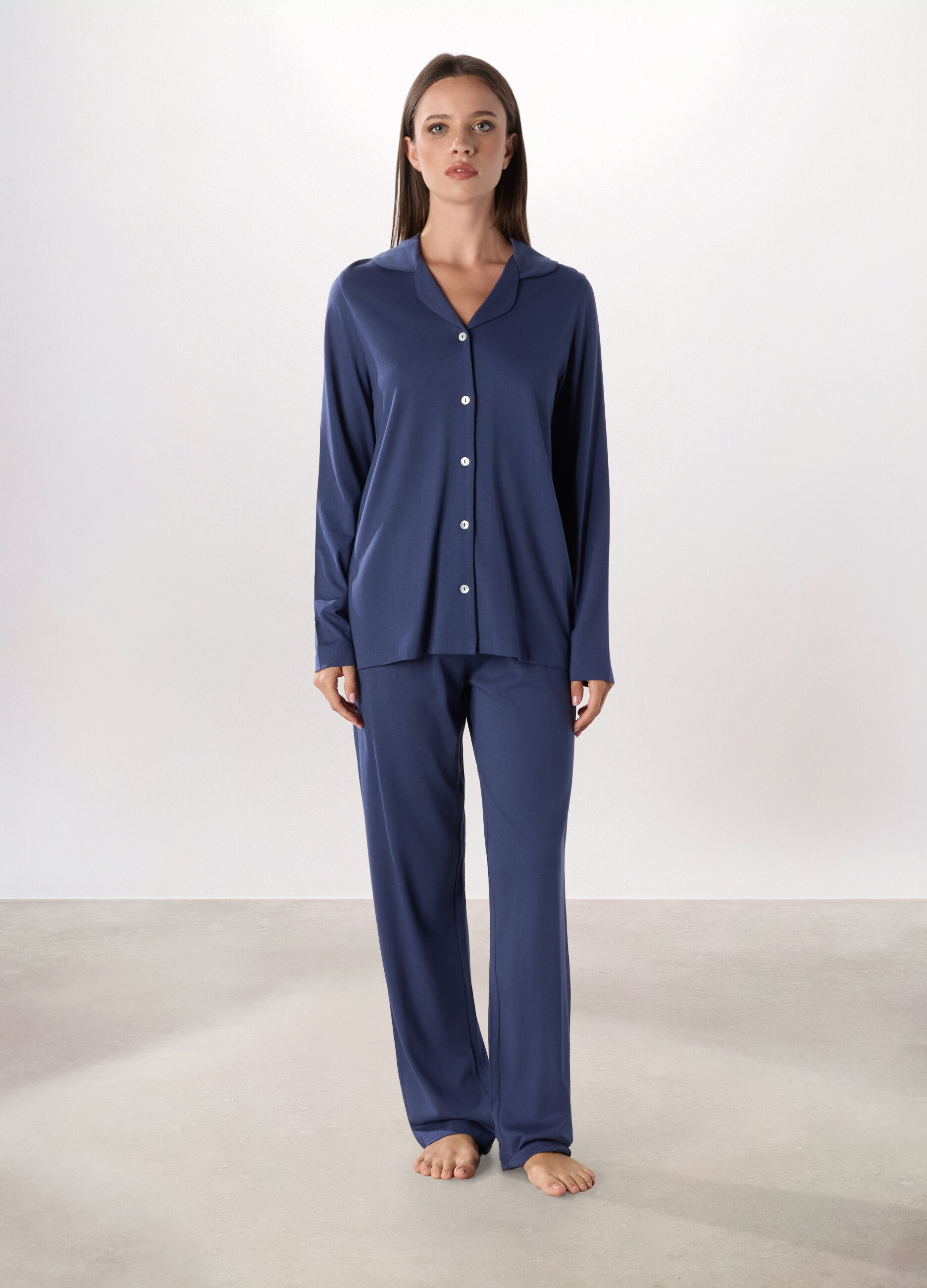 Set pigiama in jersey di misto cotone donna_0