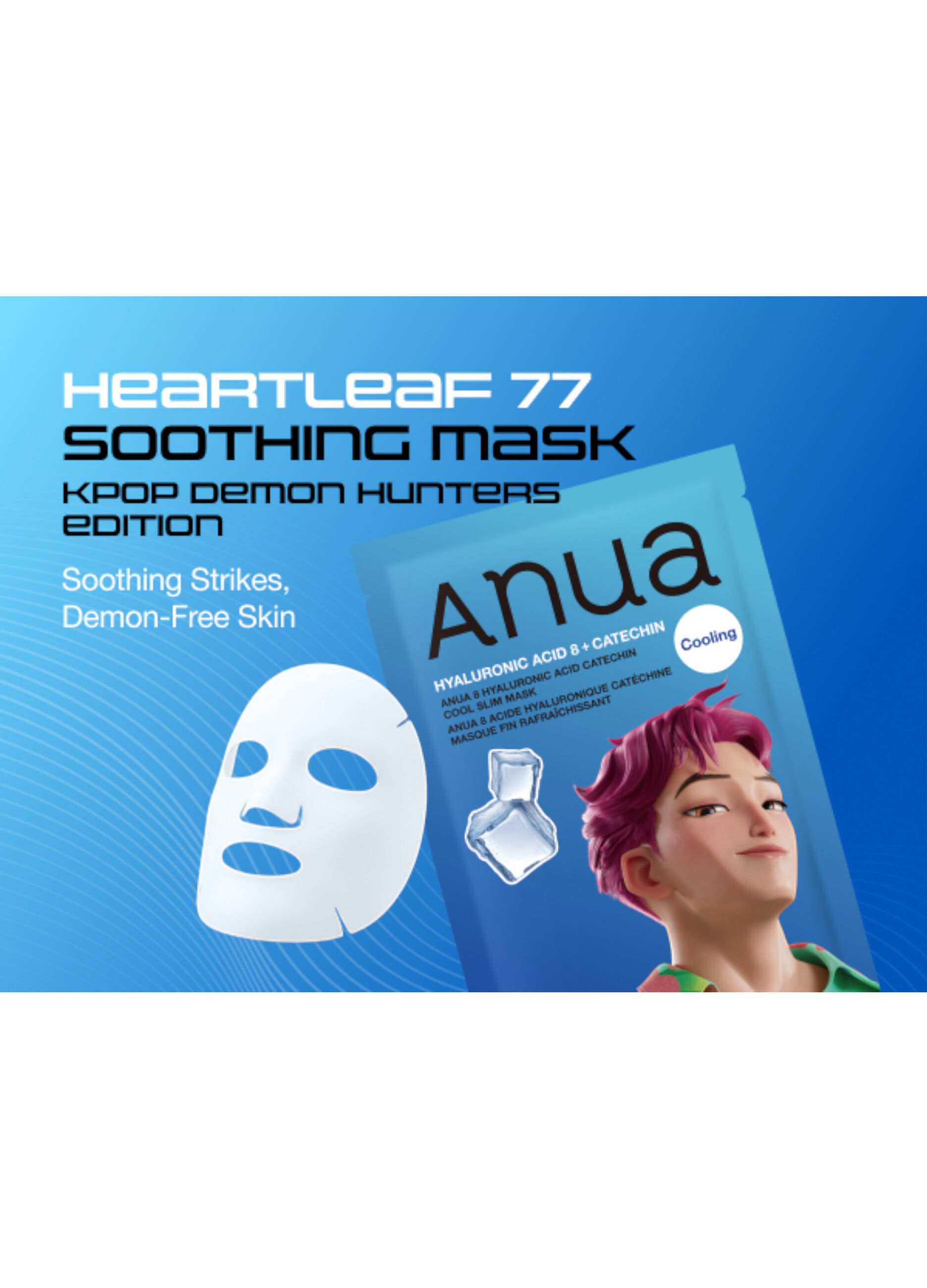 8 Hyaluronic Acid Catechin Cool Slim Mask 24Ml - Anua KPop Demon Hunters_0
