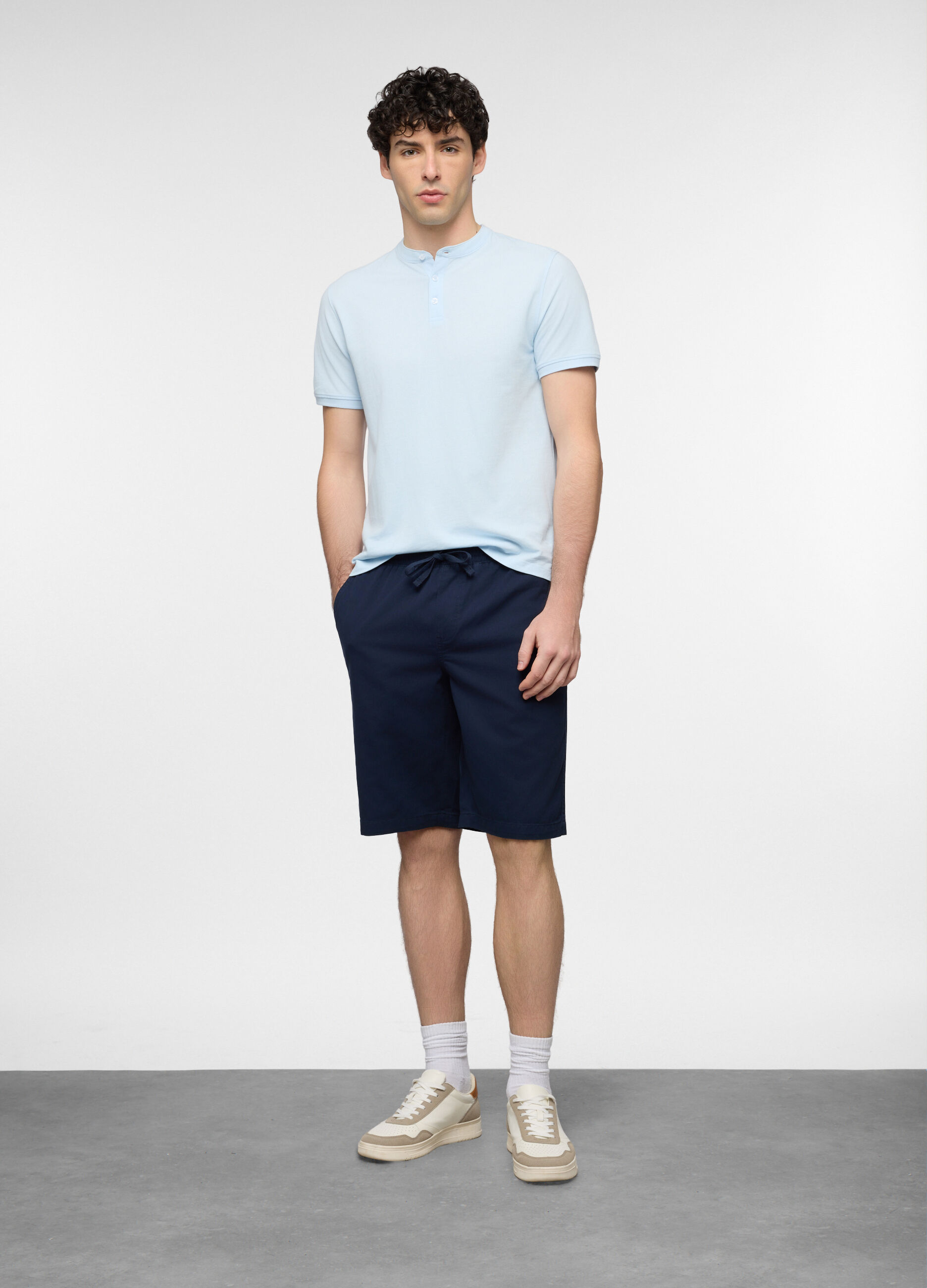 Bermuda chino in twill di cotone uomo_0