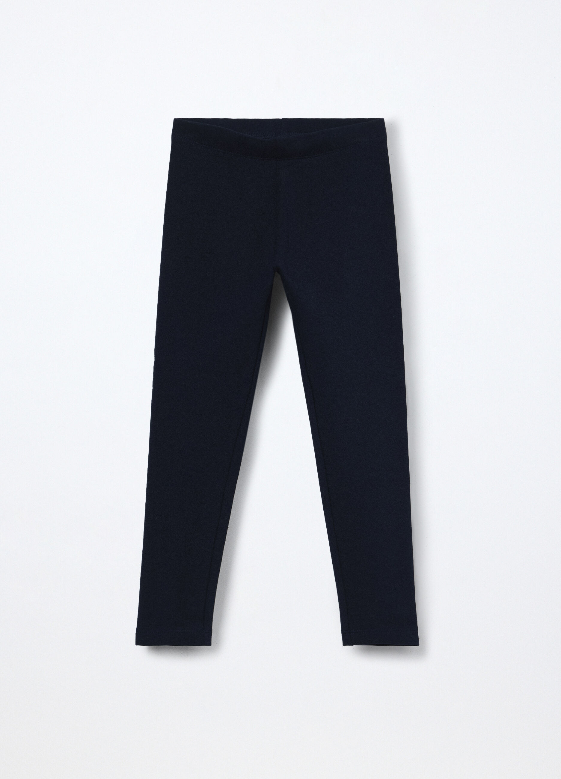 Leggings in french terry di cotone stretch bambina_0