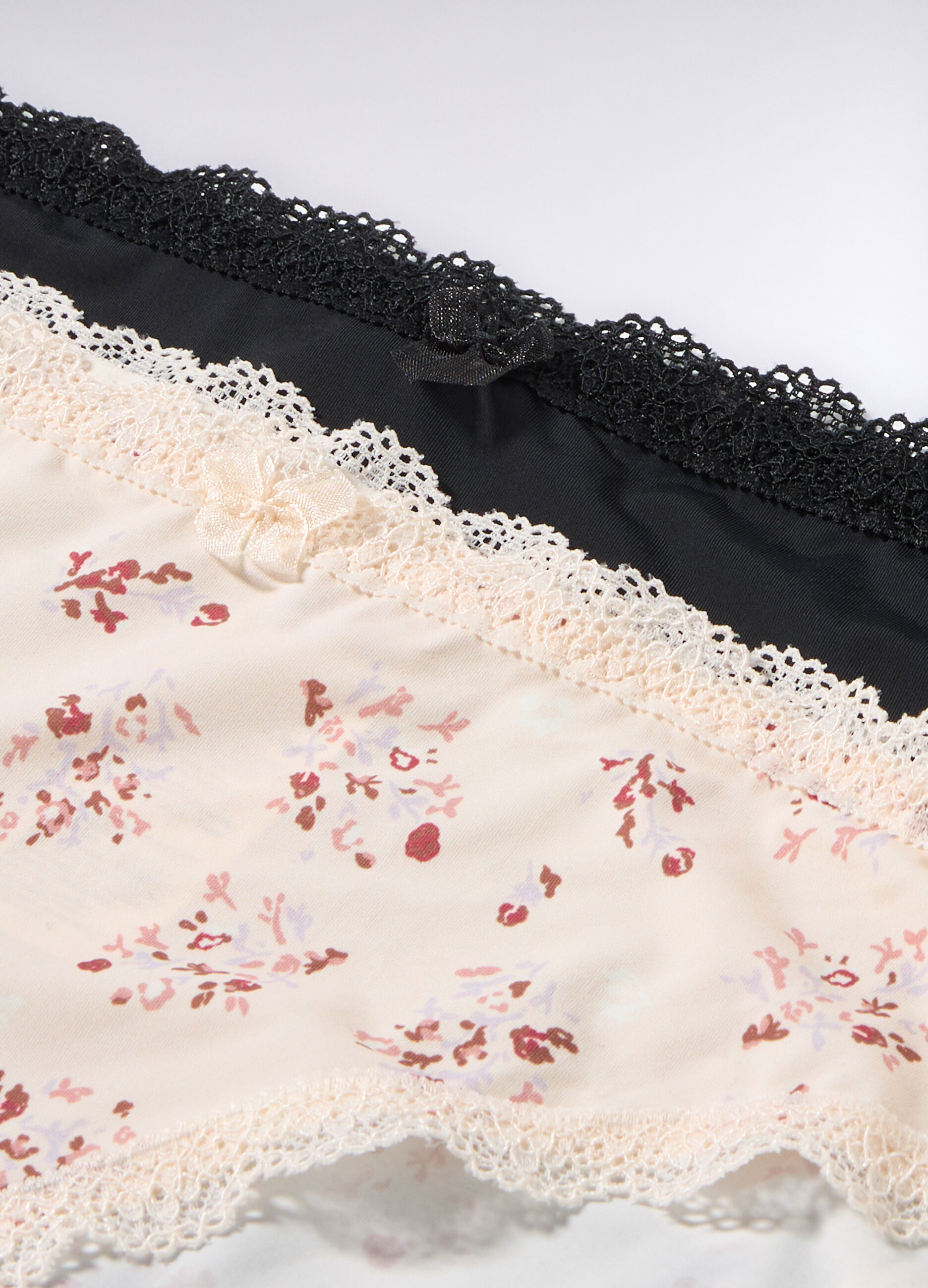 Pack 2 slip in microfibra con inserti in pizzo donna_1