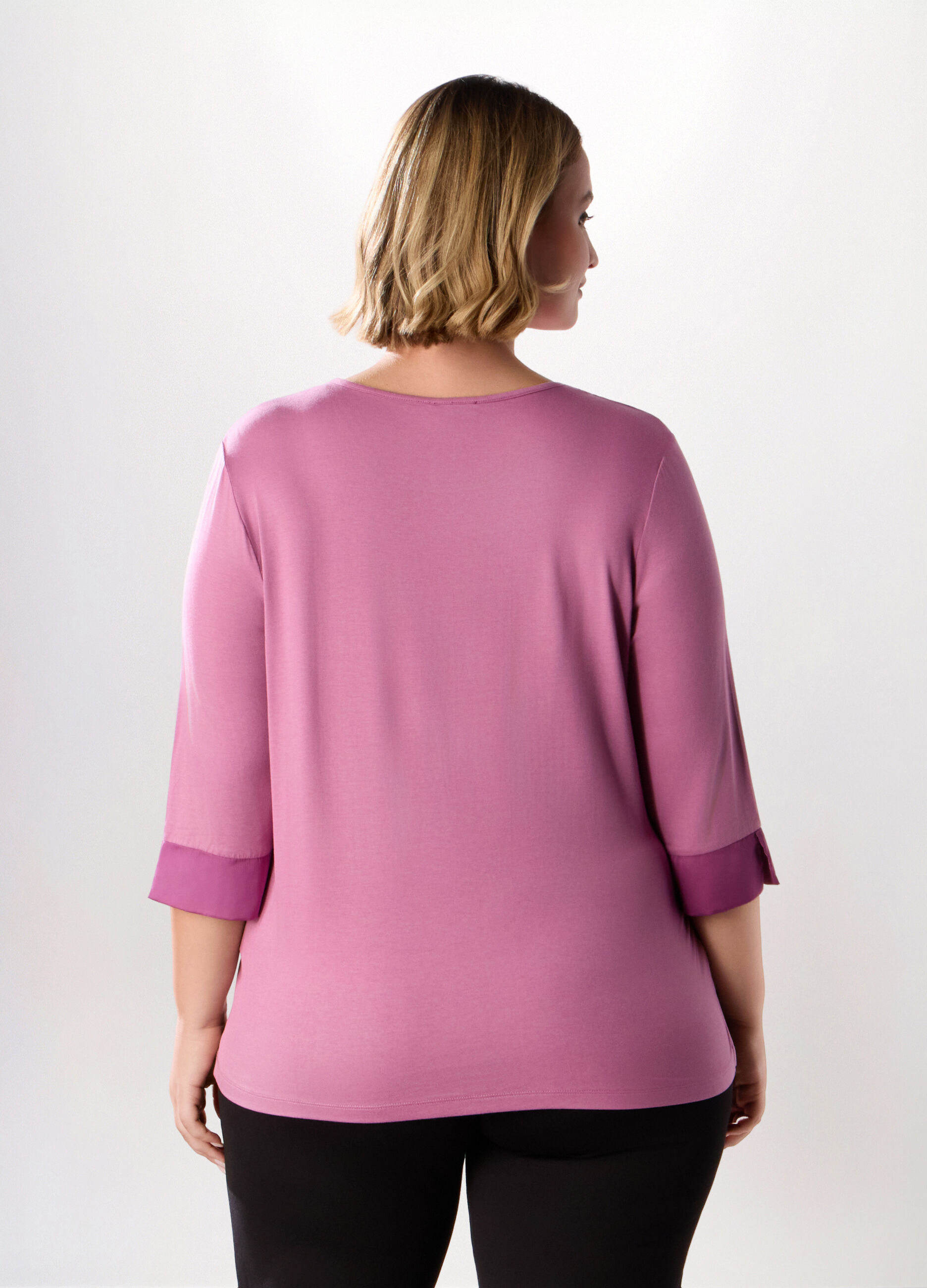 T-shirt in jersey di viscosa stretch donna curvy_1