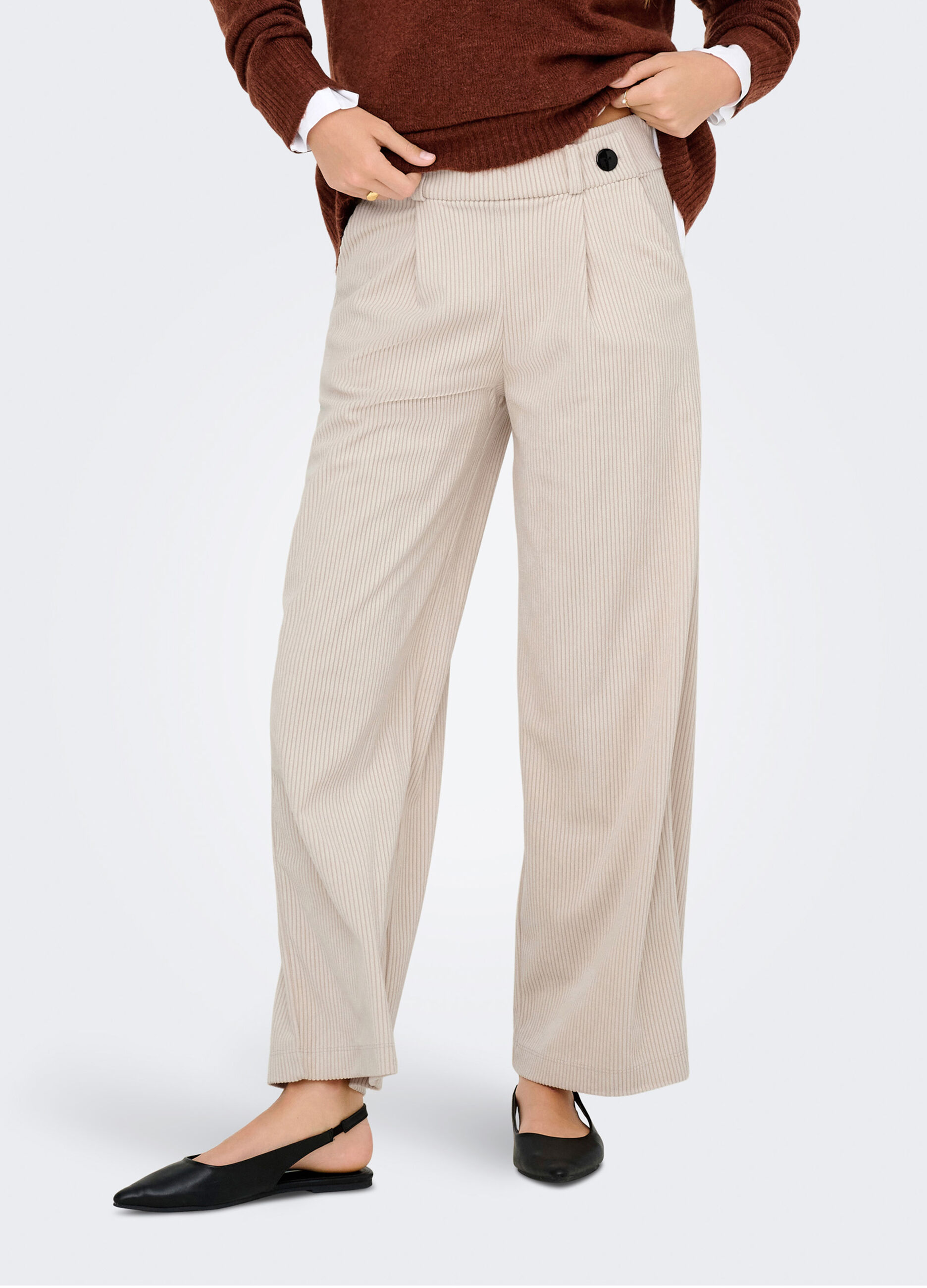 Pantaloni in costina di velluto donna_1