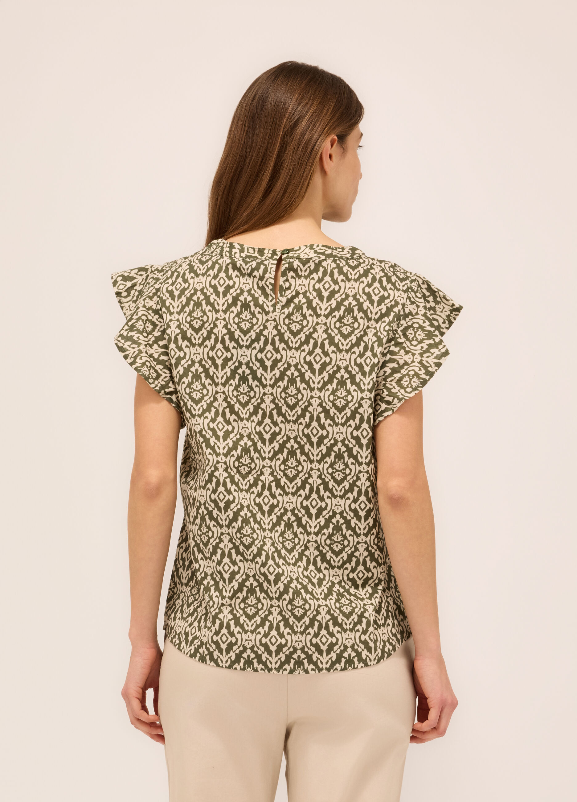 Blusa in popeline di puro cotone donna_1