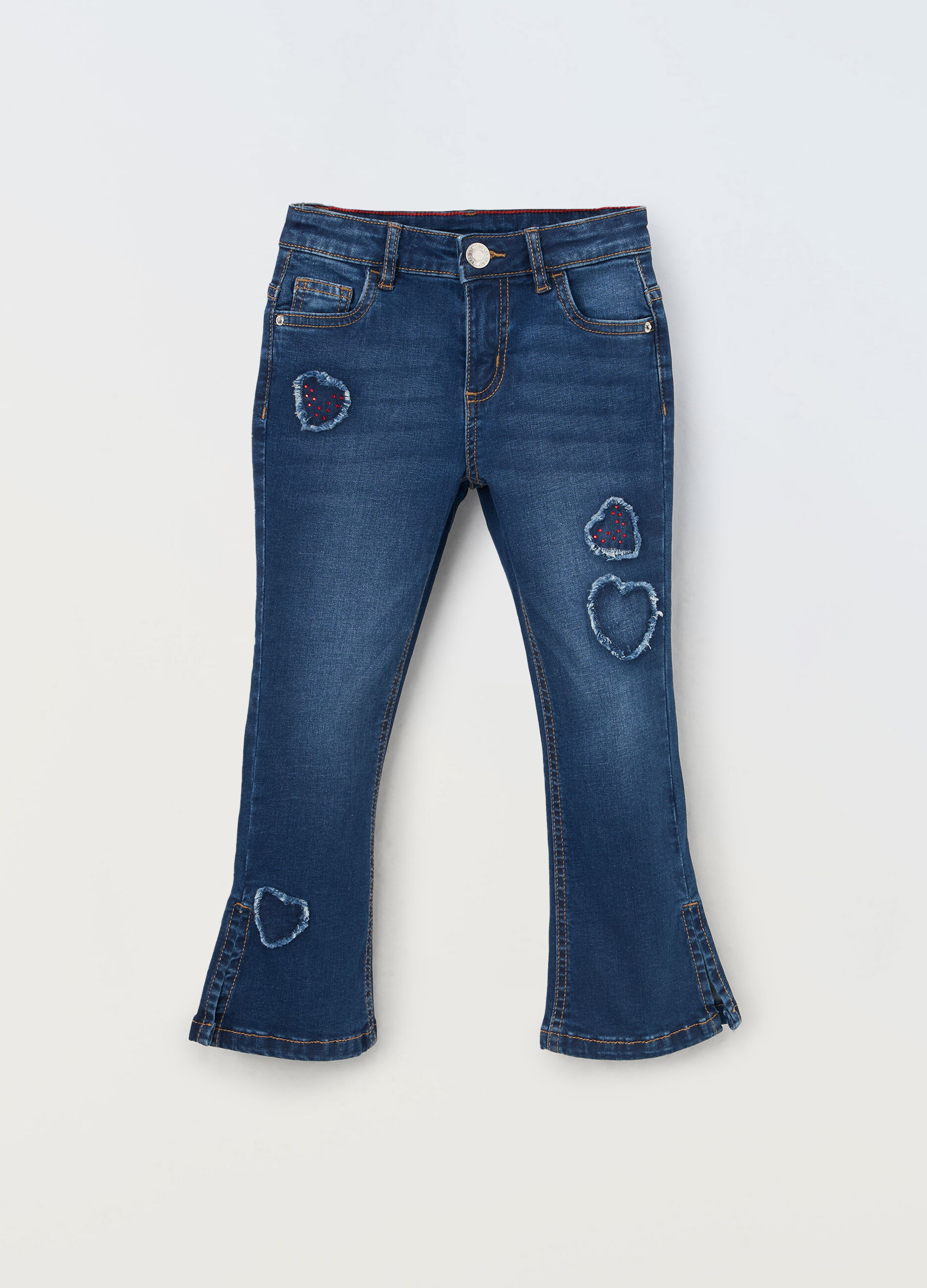 Jeans flare fit in denim stretch bambina_0