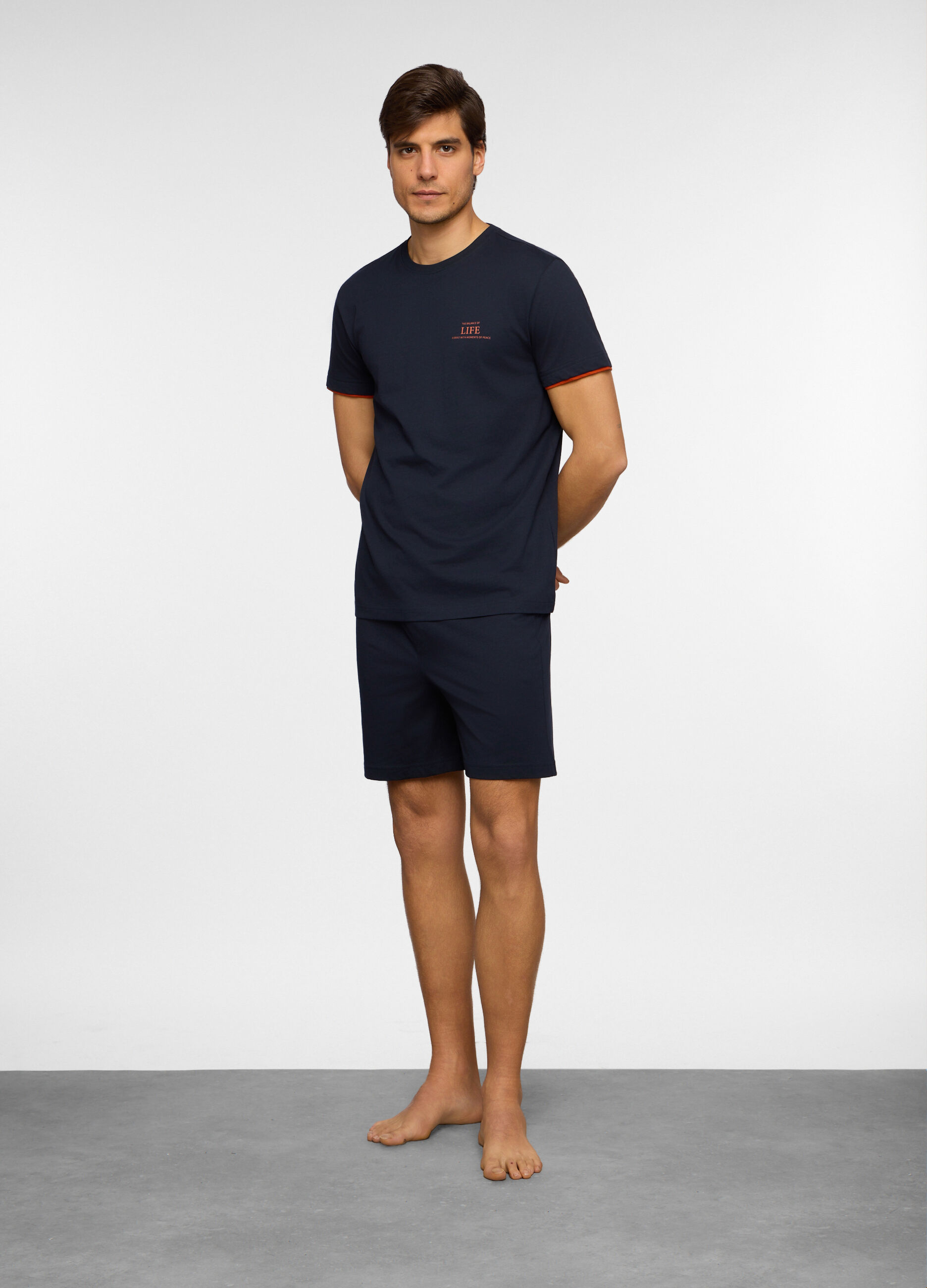 Pigiama corto in jersey di cotone uomo_0