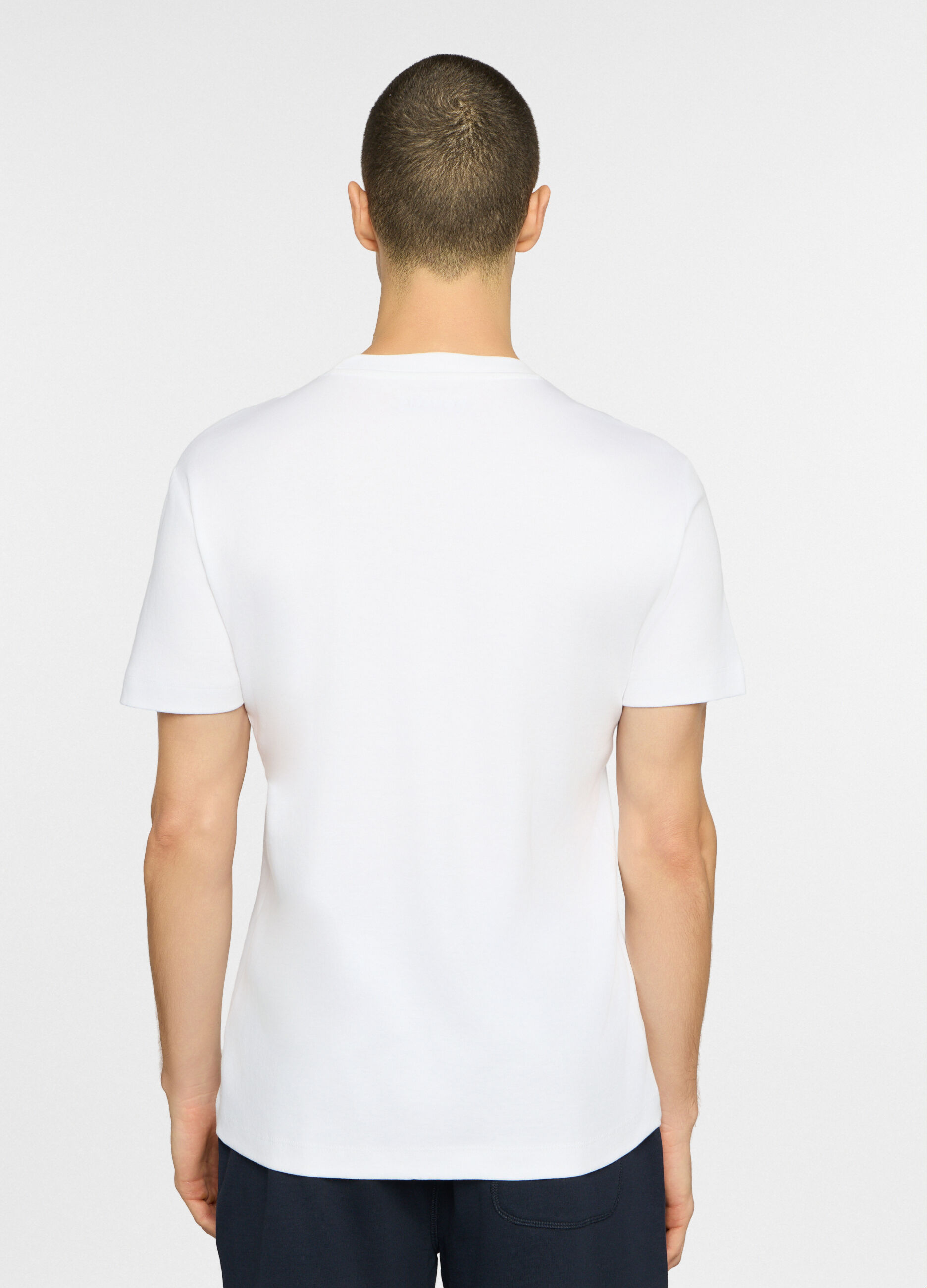 T-shirt girocollo in interlock di cotone uomo_1