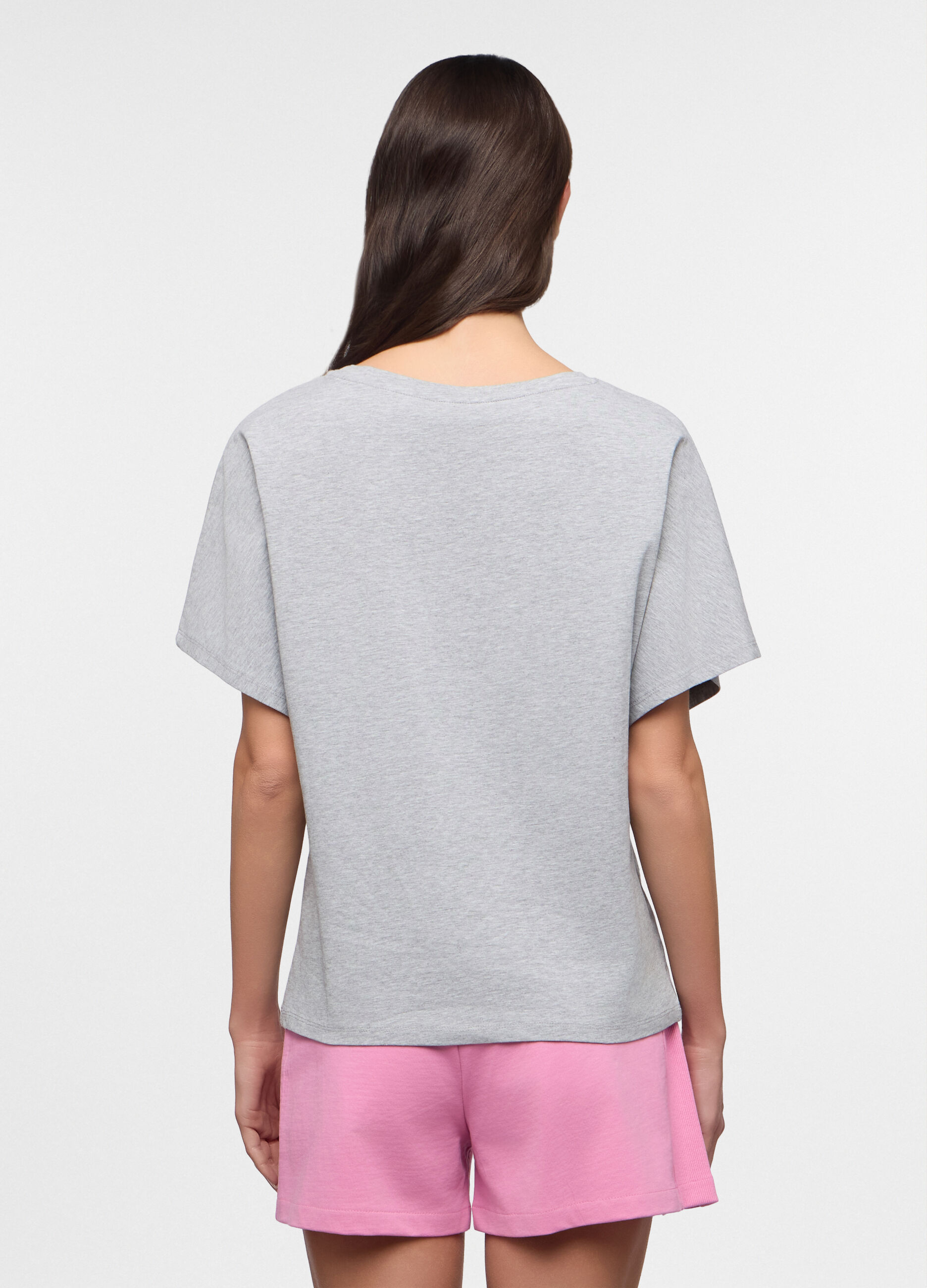 T-shirt girocollo stretch donna_1