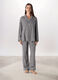 Set pigiama lungo in flanella di cotone donna_0