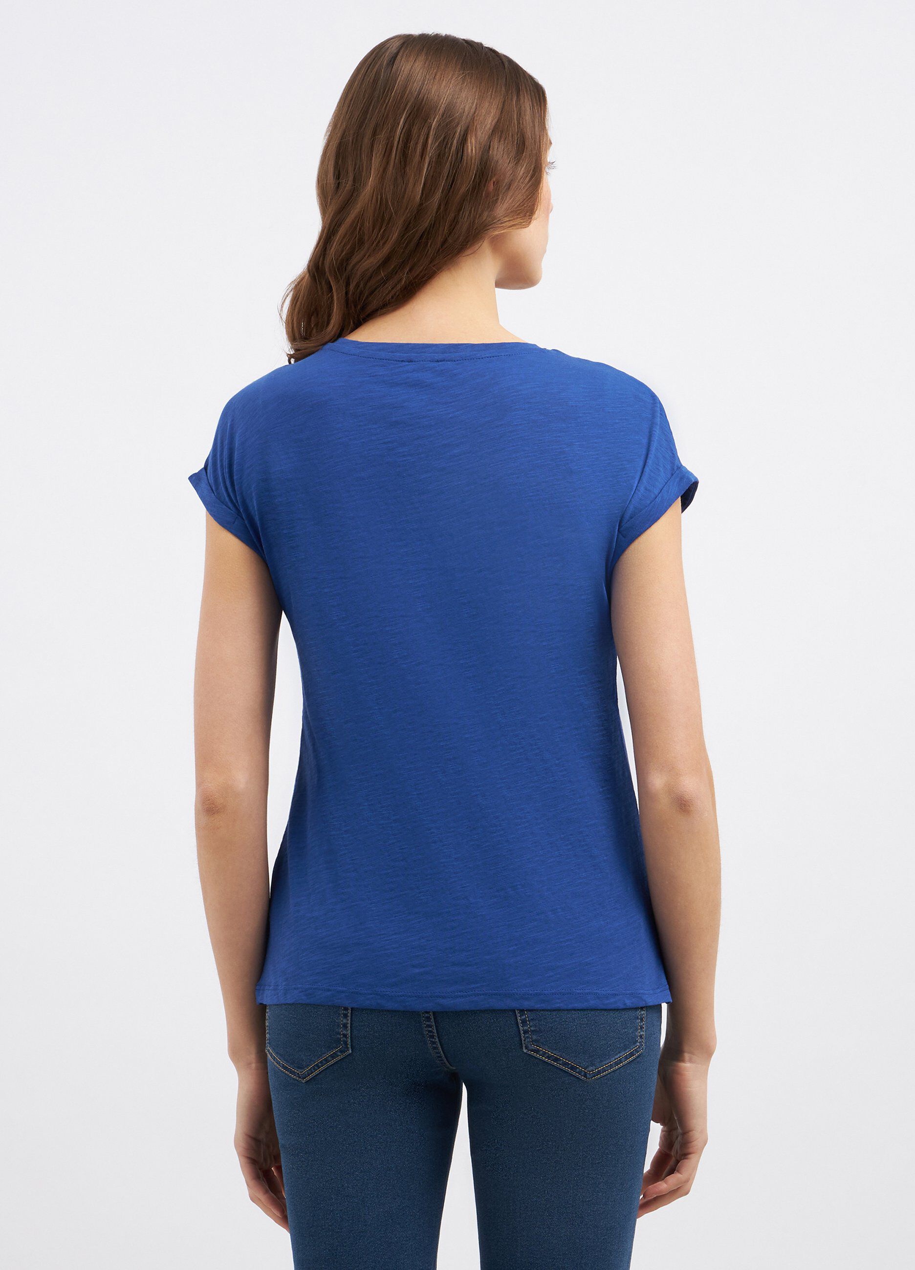 T-shirt in puro cotone slub donna_1