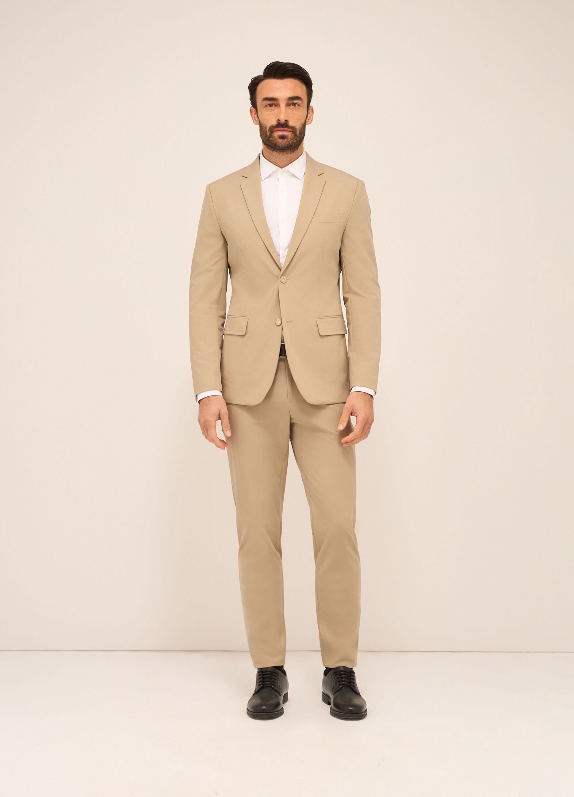 Pantaloni classici in tessuto stretch uomo_0