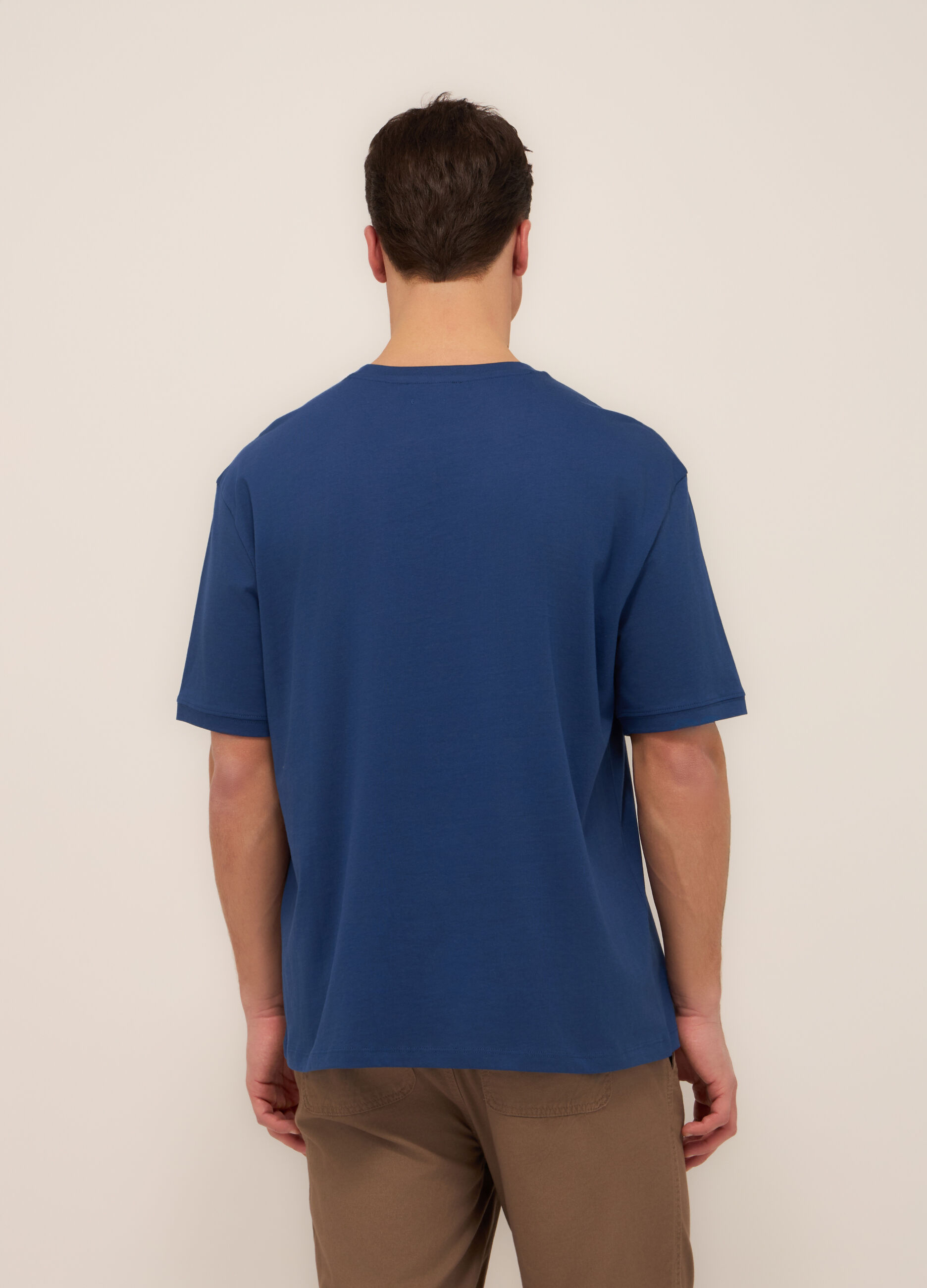 T-shirt con taschino in jersey di cotone_1