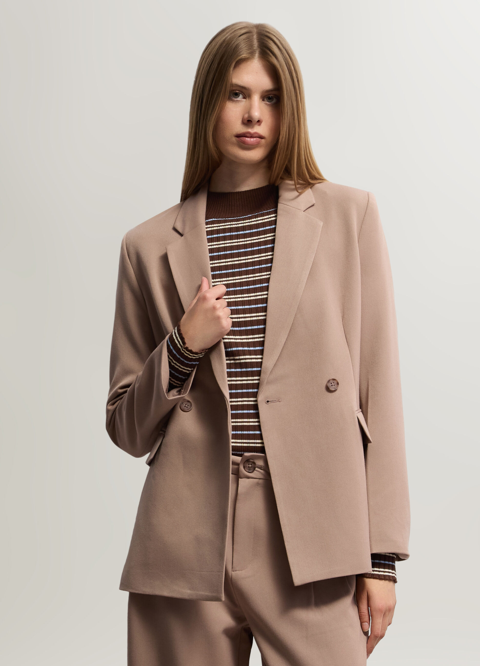 Blazer doppiopetto Fit Regular in poli-viscosa donna_0