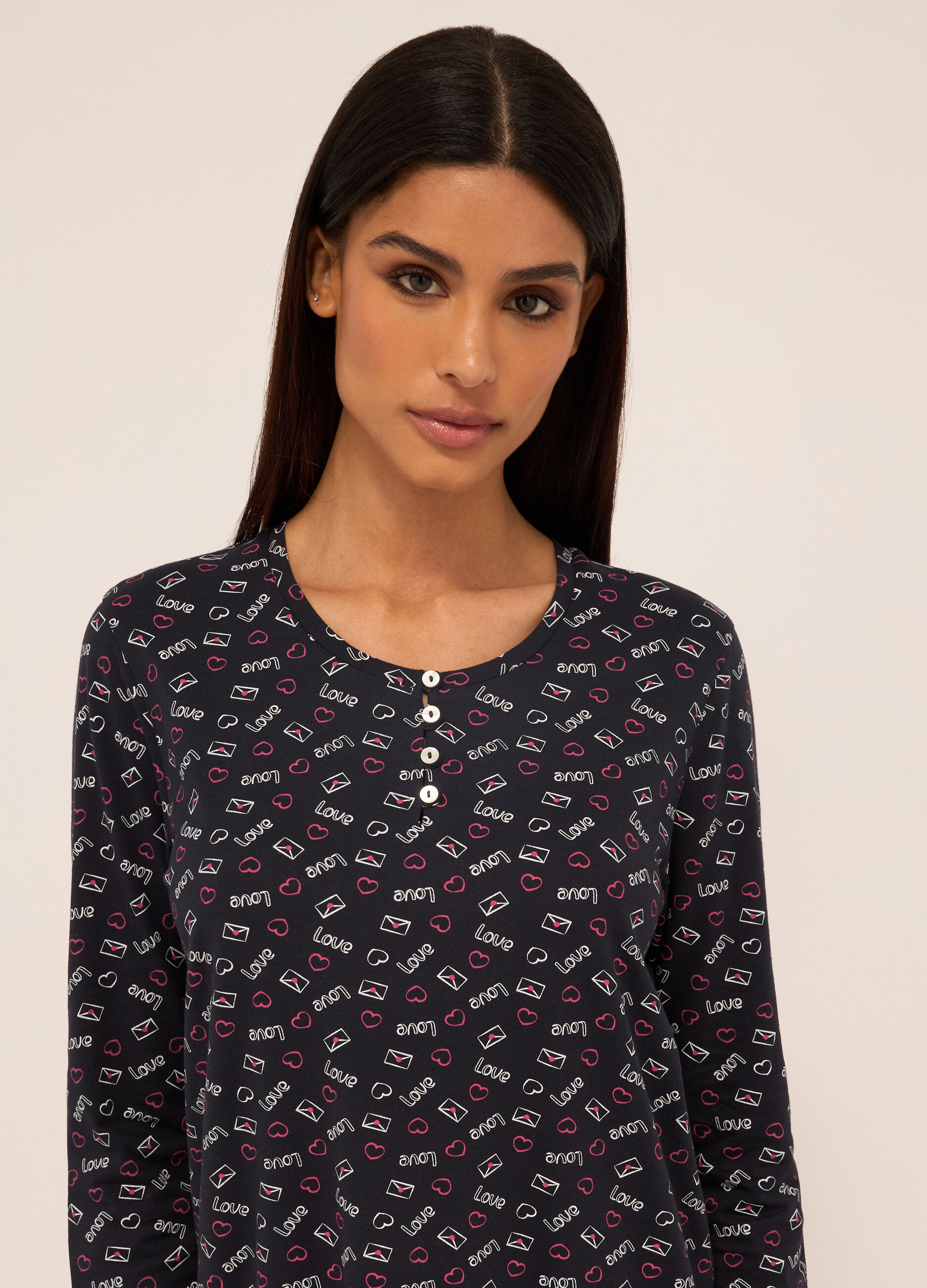 Camicia da notte in puro cotone donna_2
