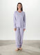 Set pigiama lungo in puro cotone donna_0