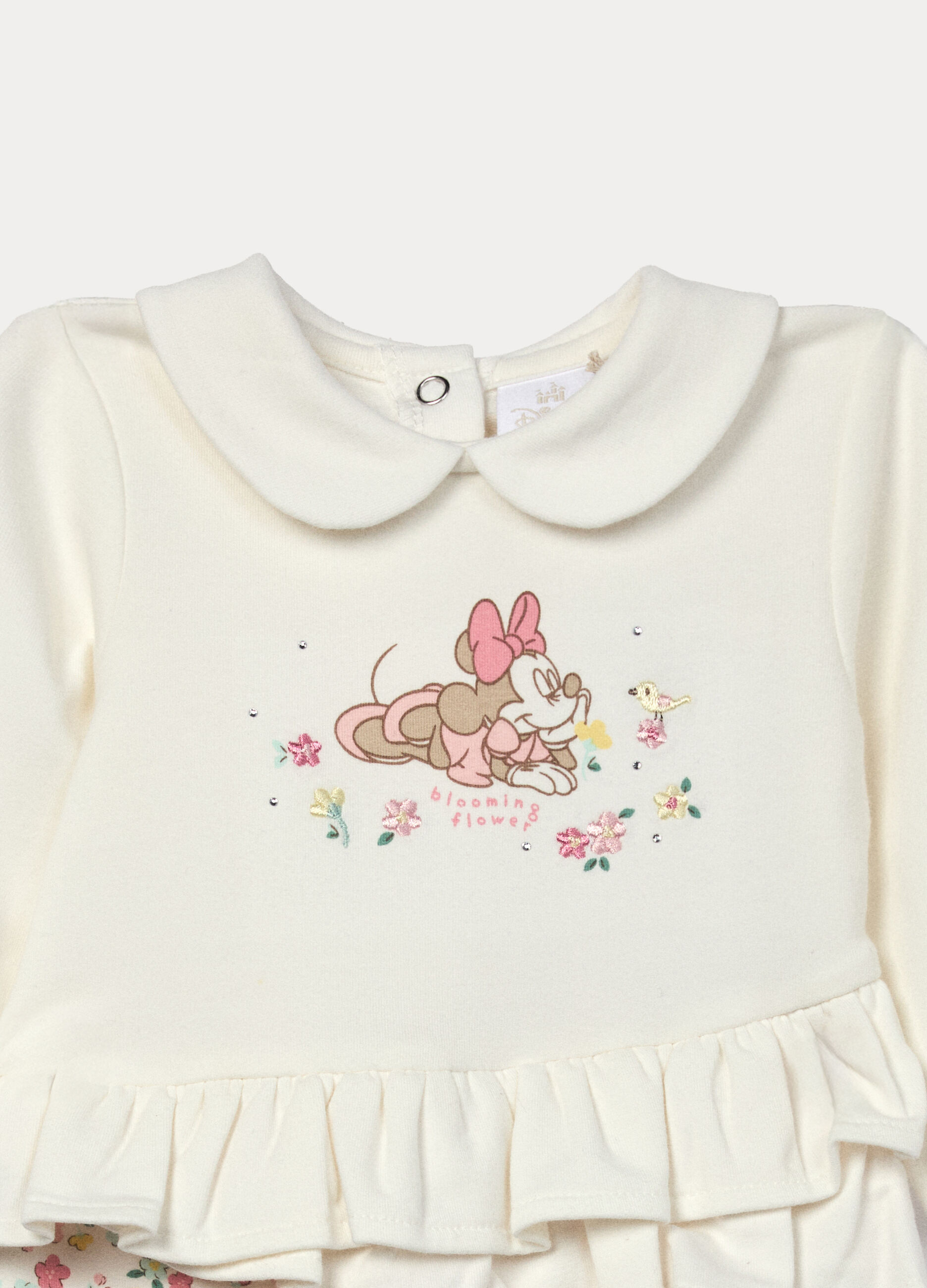 Tutina in french terry di cotone stretch neonata_2