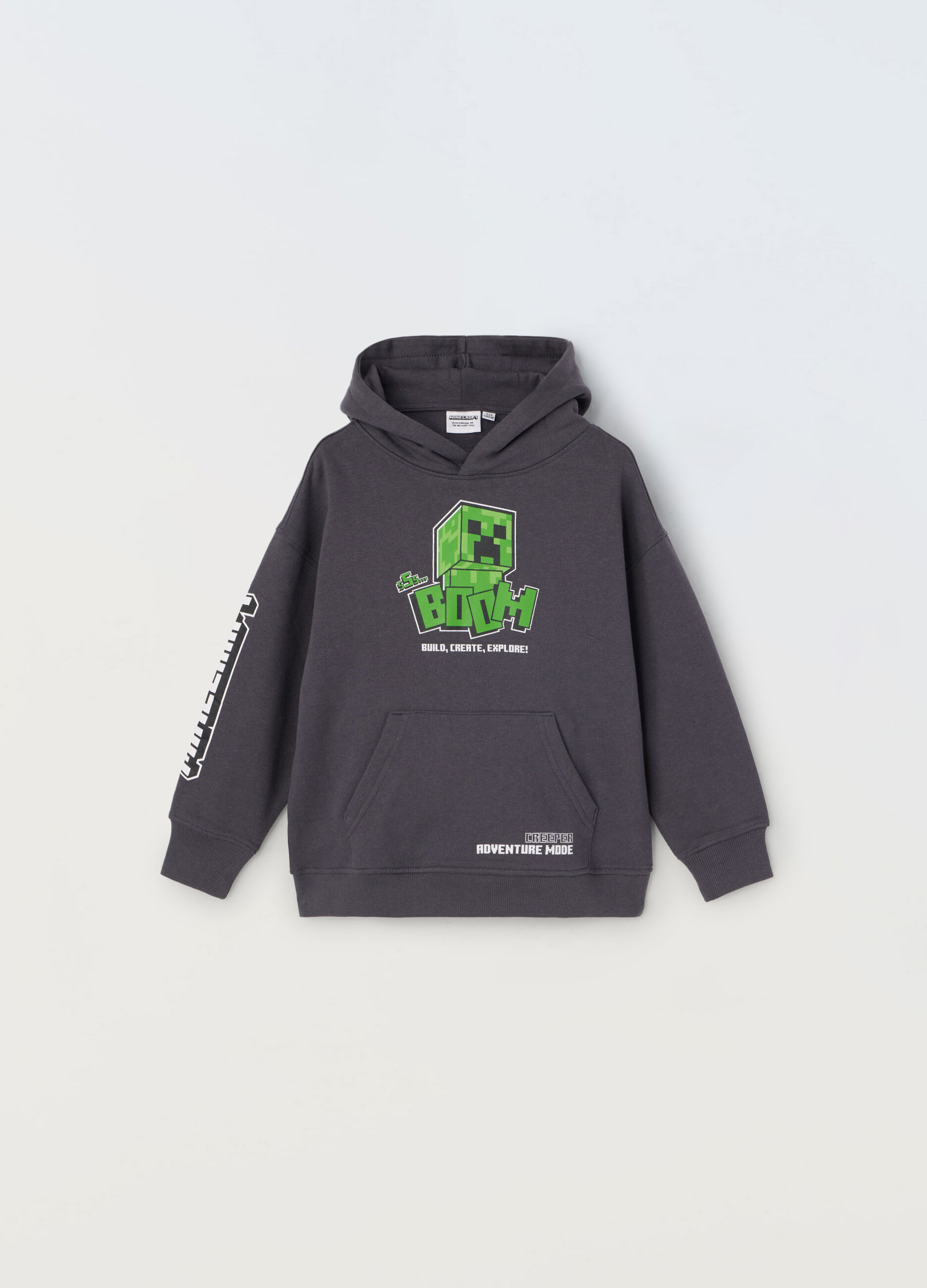 Felpa Minecraft misto cotone con cappuccio bambino_0