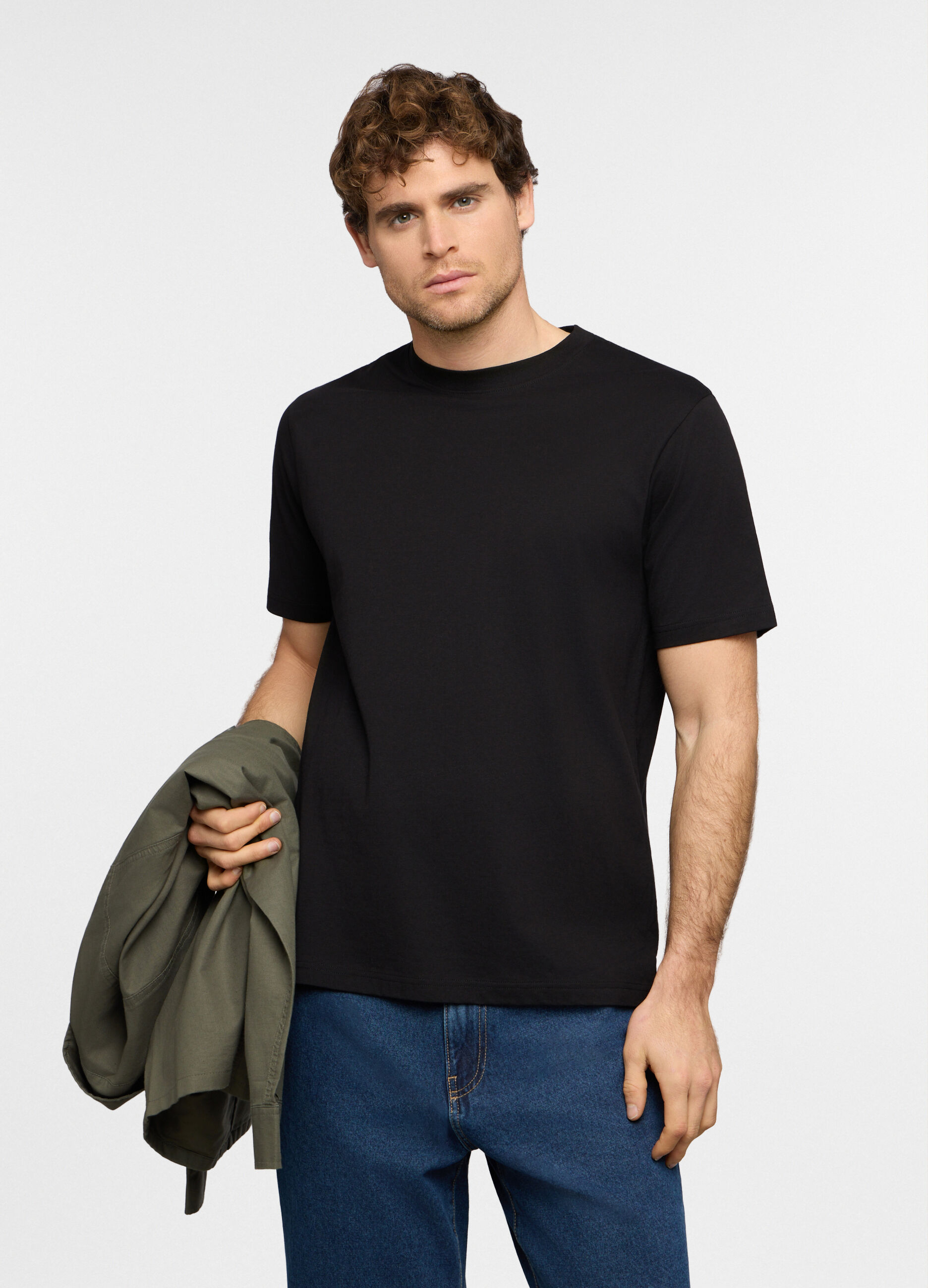 T-shirt girocollo con stampa Peanuts uomo_0