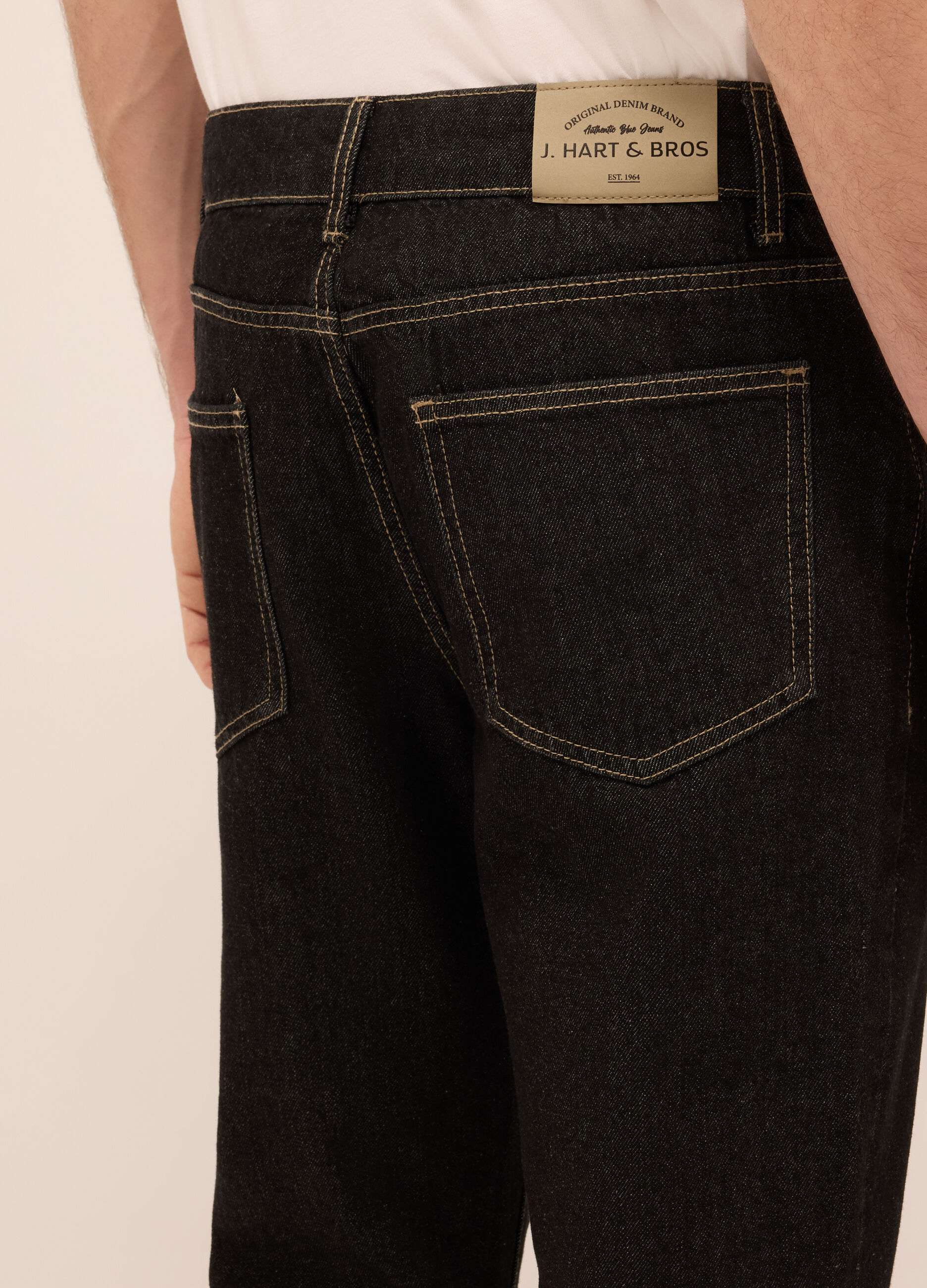 Jeans 5 tasche slim fit in denim di cotone uomo_3