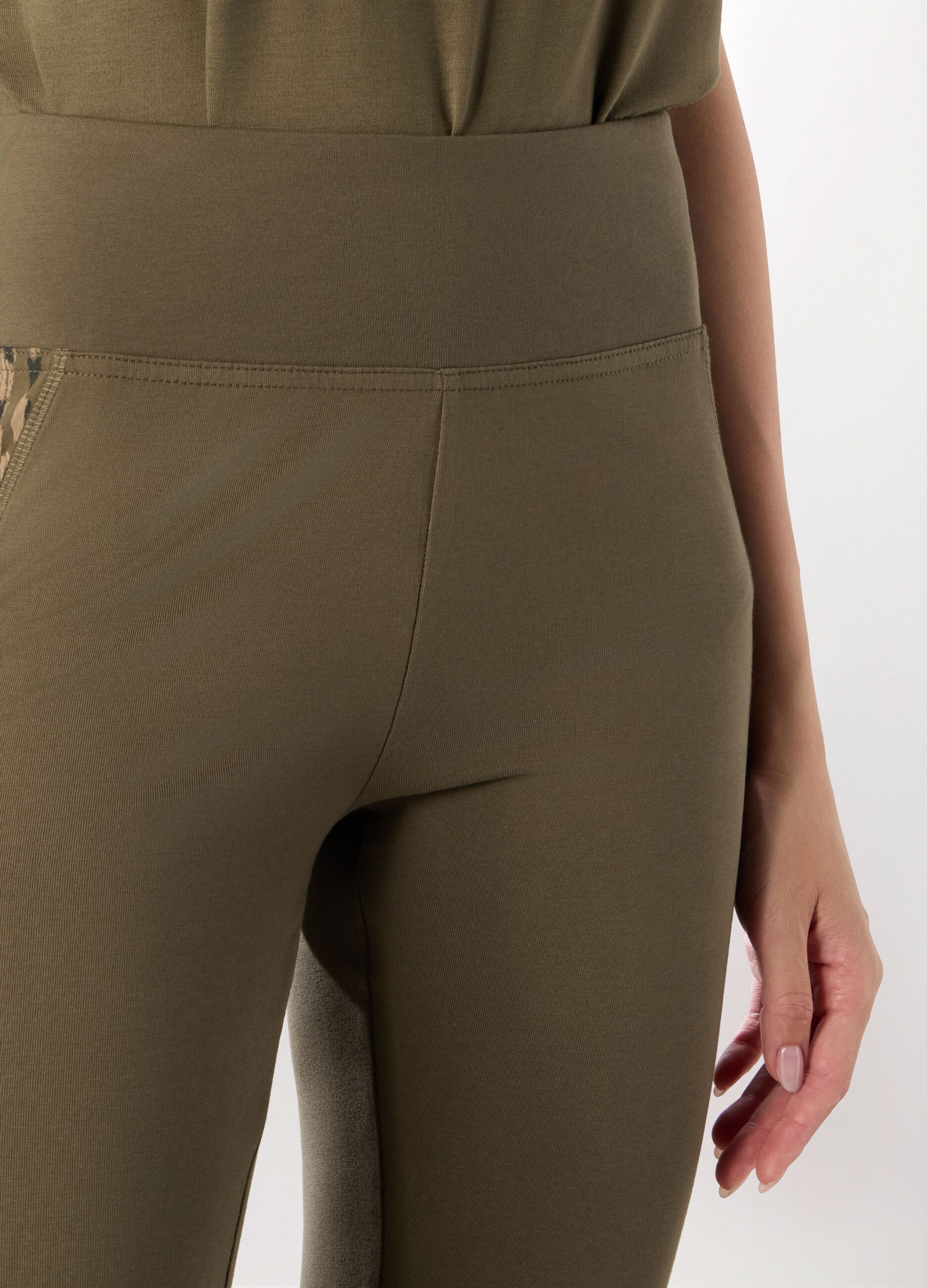 Leggings in jersey di cotone stretch Holistic fitness donna_2