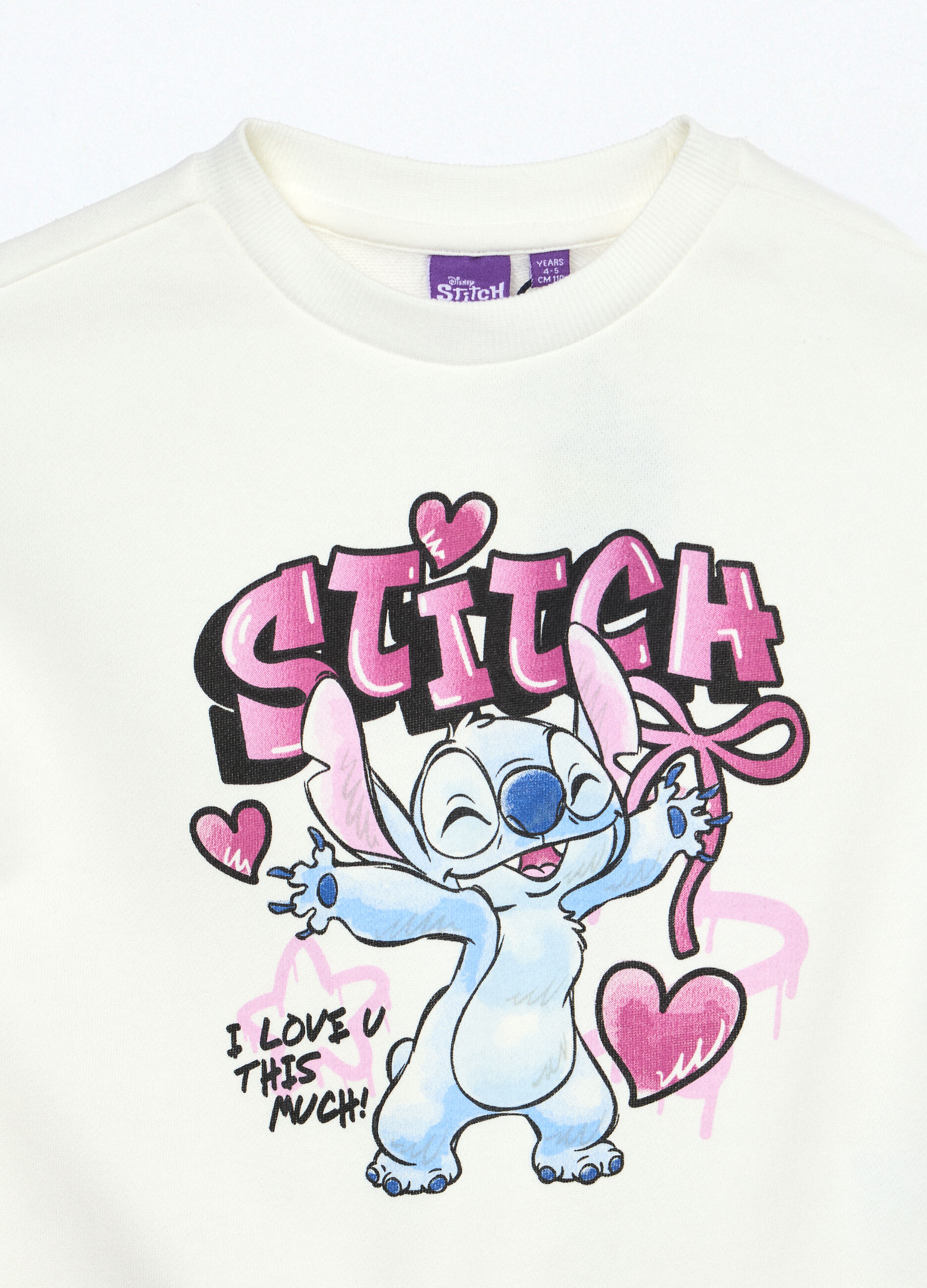 Felpa in french terry di misto cotone bambina