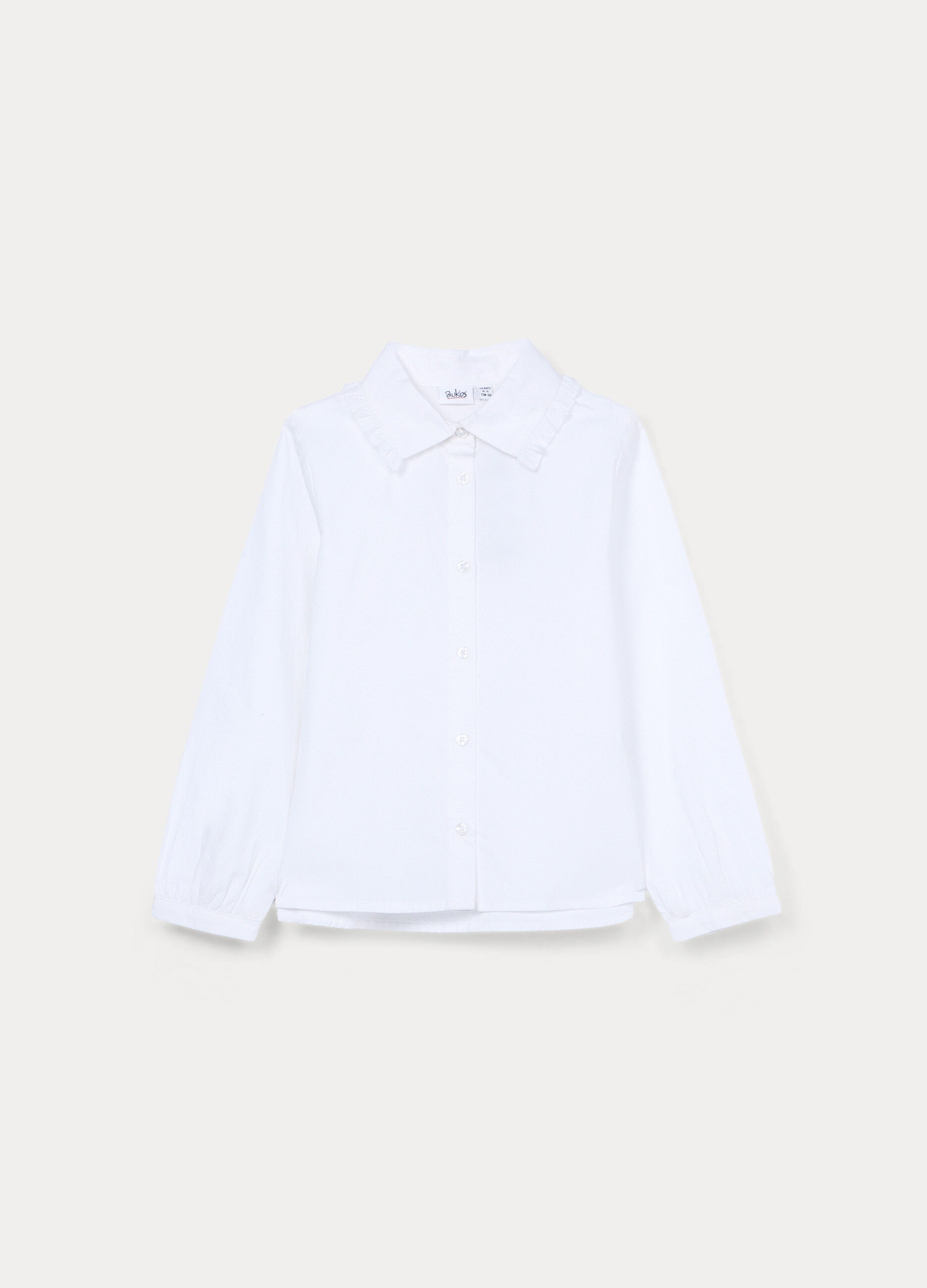 Camicia regular fit in popeline di puro cotone bambina_0