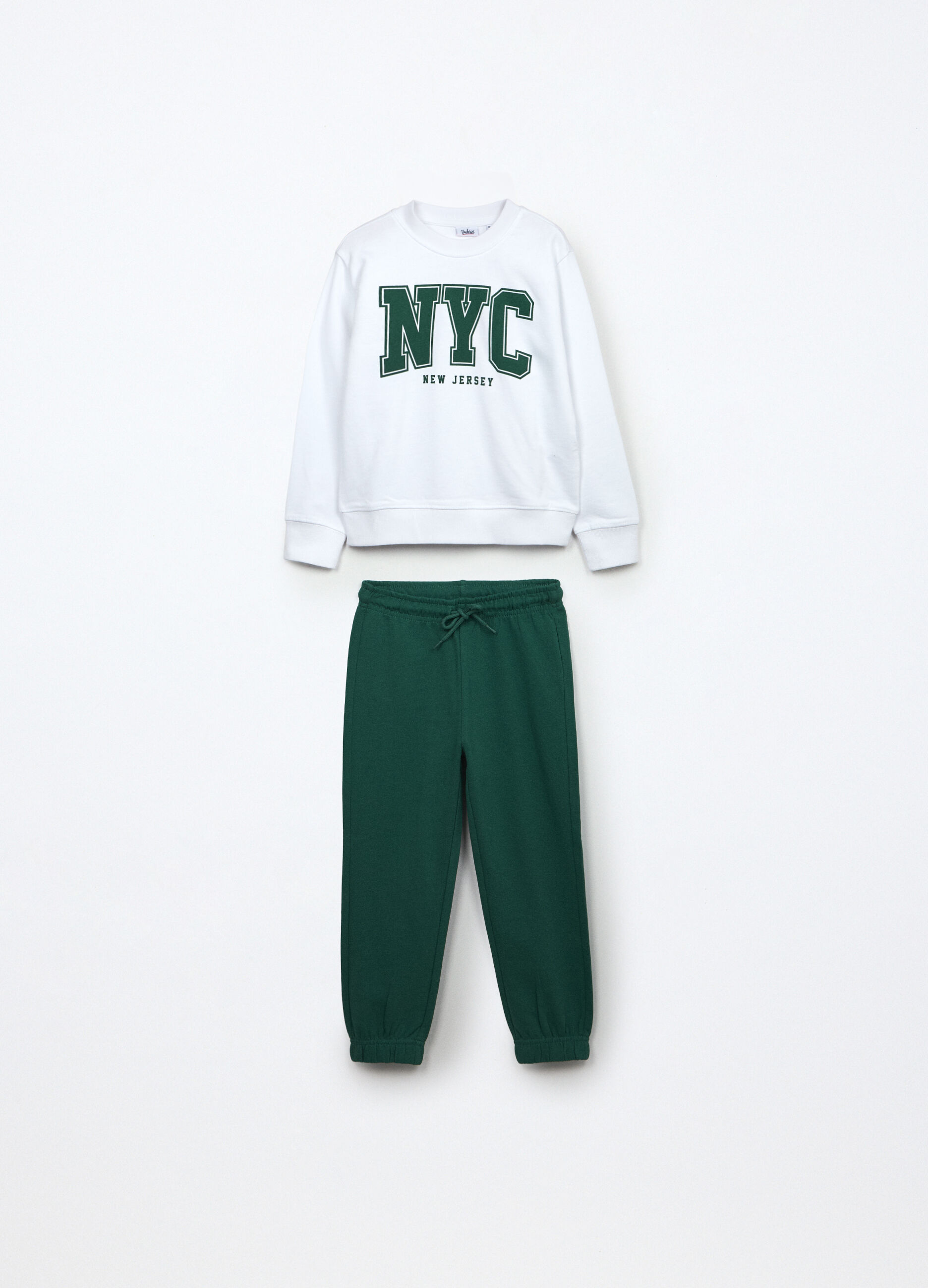 Jogging set in french terry di puro cotone bambino_0