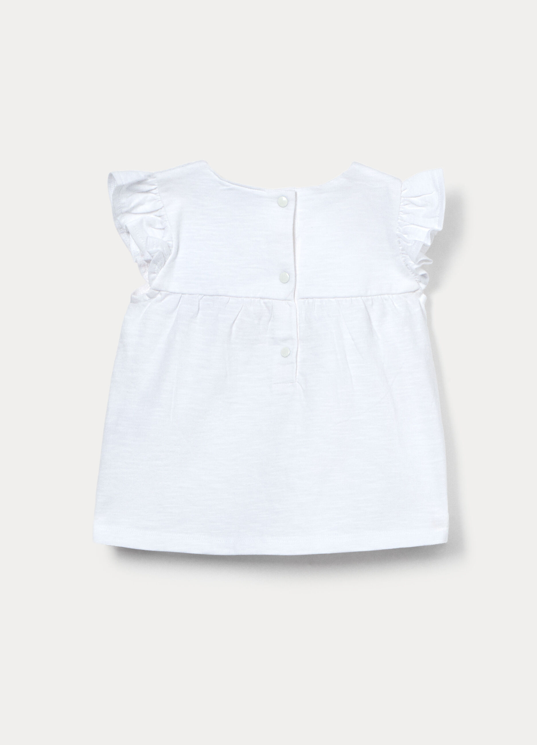 T-shirt in jersey di cotone slub bimba_1