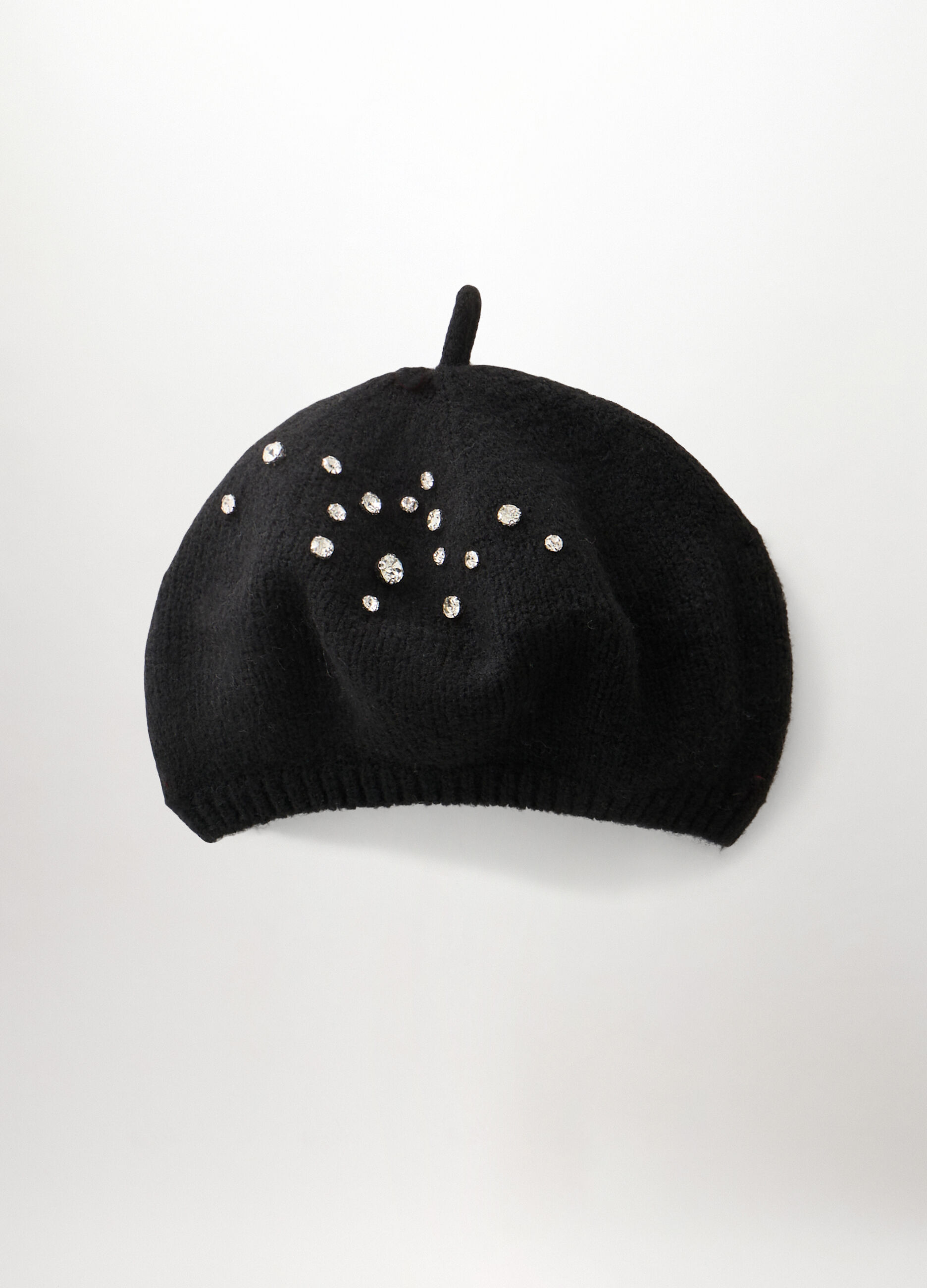 Basco tricot con strass applicate donna_0