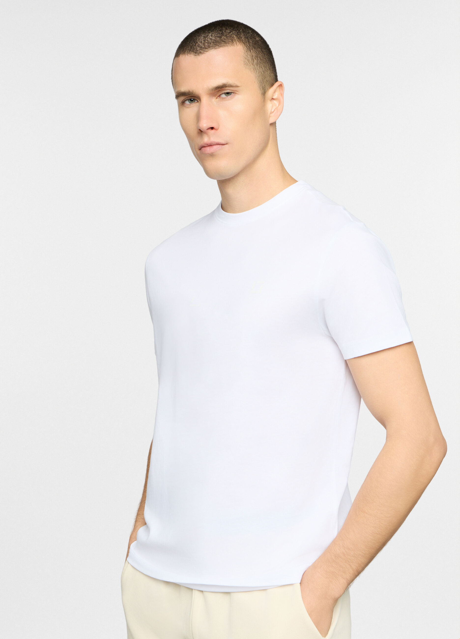 T-shirt slim fit in cotone uomo_0