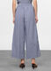 Pantaloni wide leg in popeline di puro cotone fit comfort donna_1