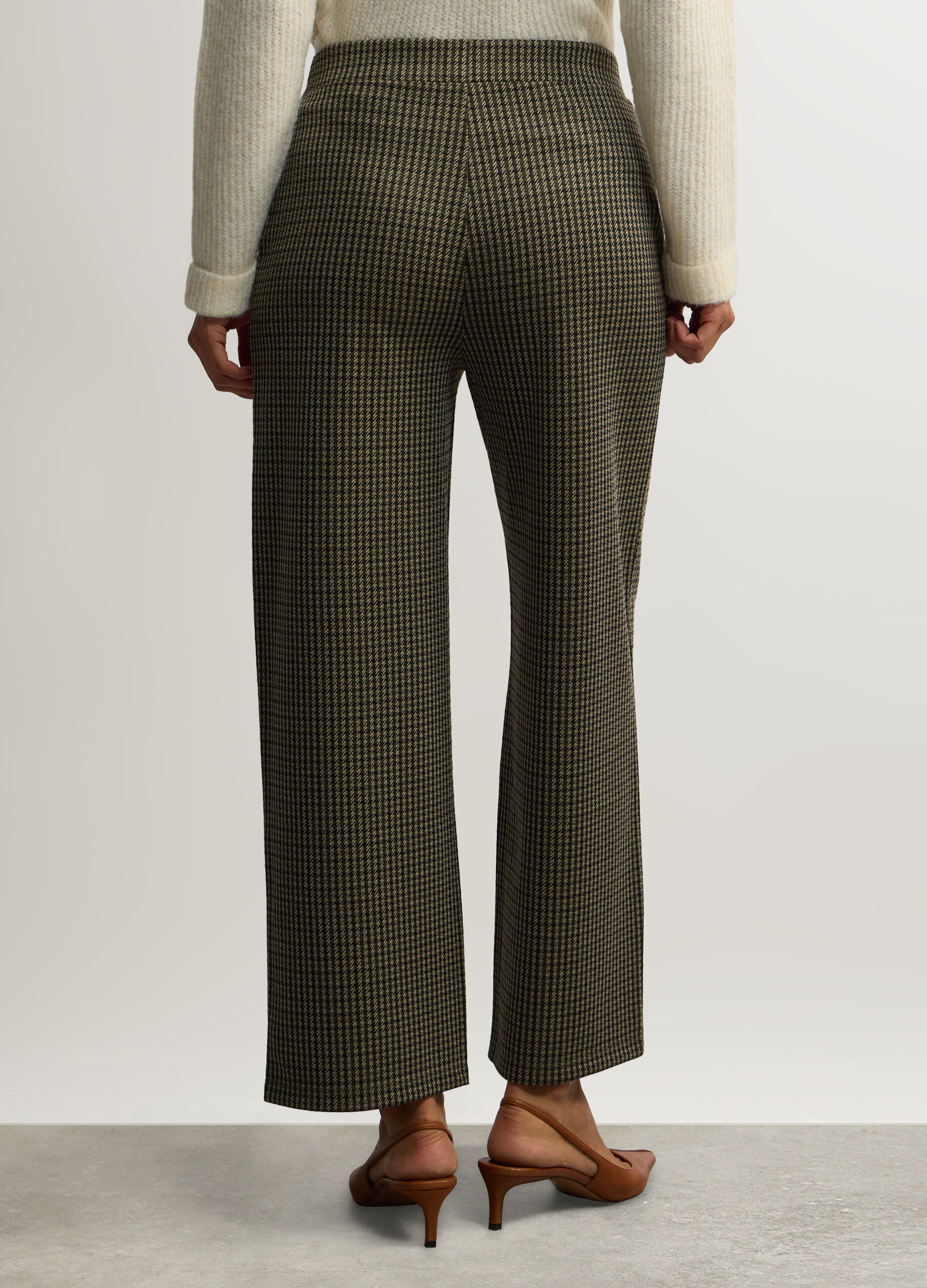 Pantaloni Straight Fit misto viscosa stretch donna_2
