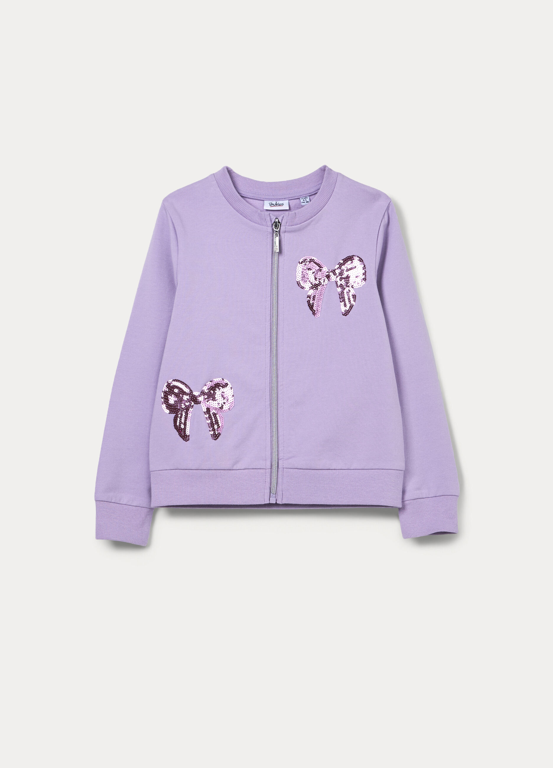 Felpa in french terry di cotone stretch bambina_0