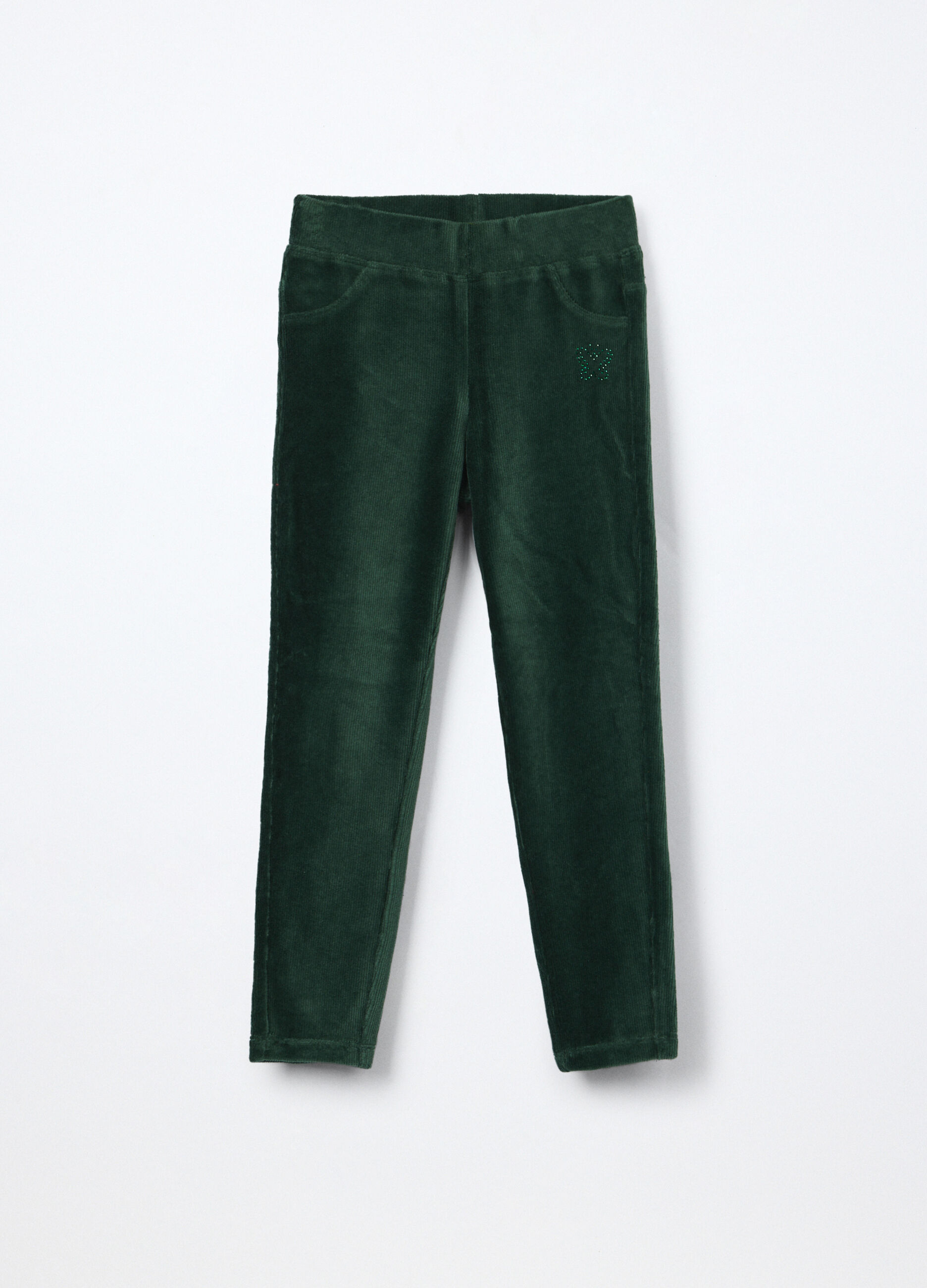 Treggings in costina velour bambina_0