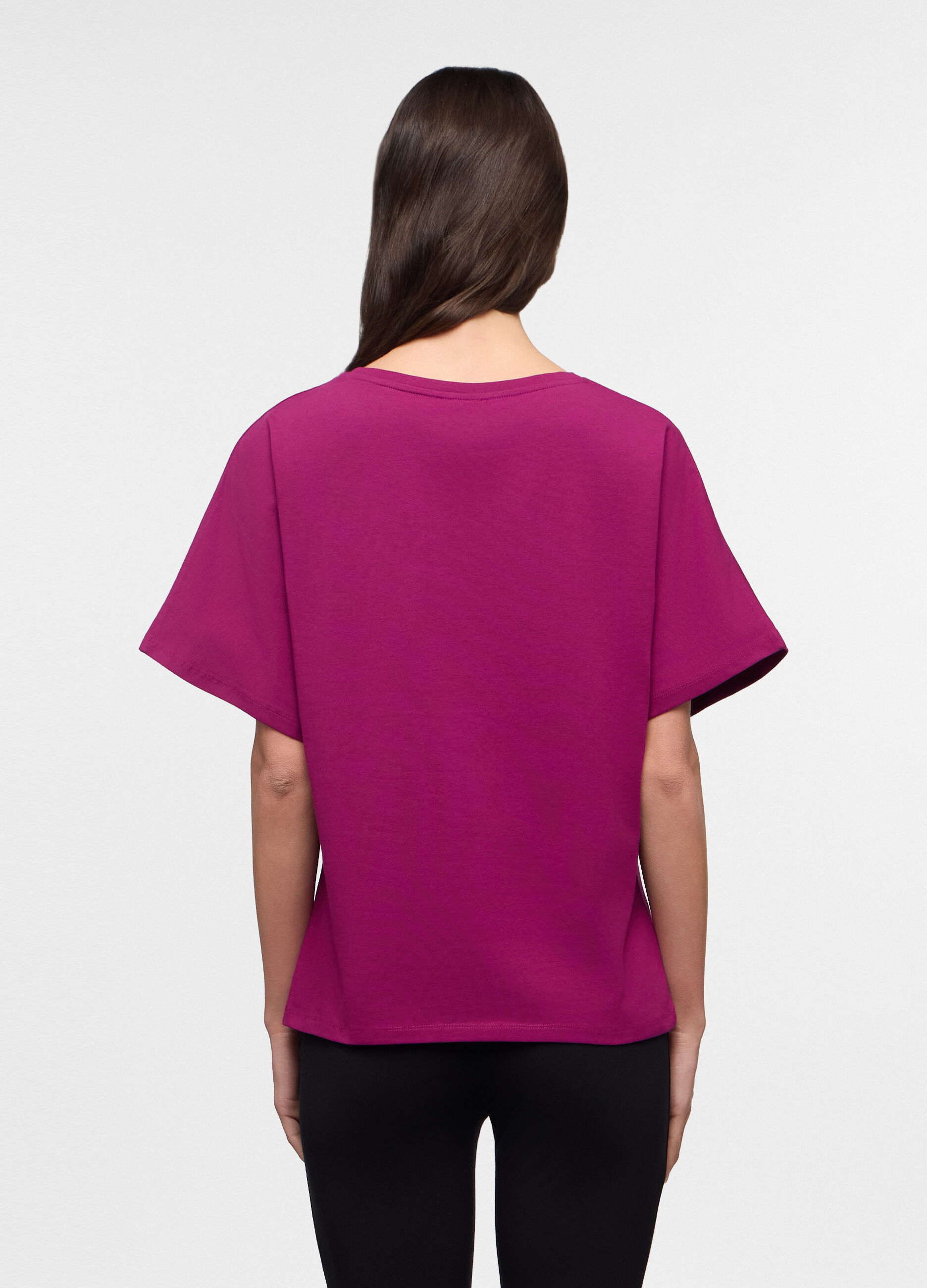 T-shirt girocollo stretch donna_1