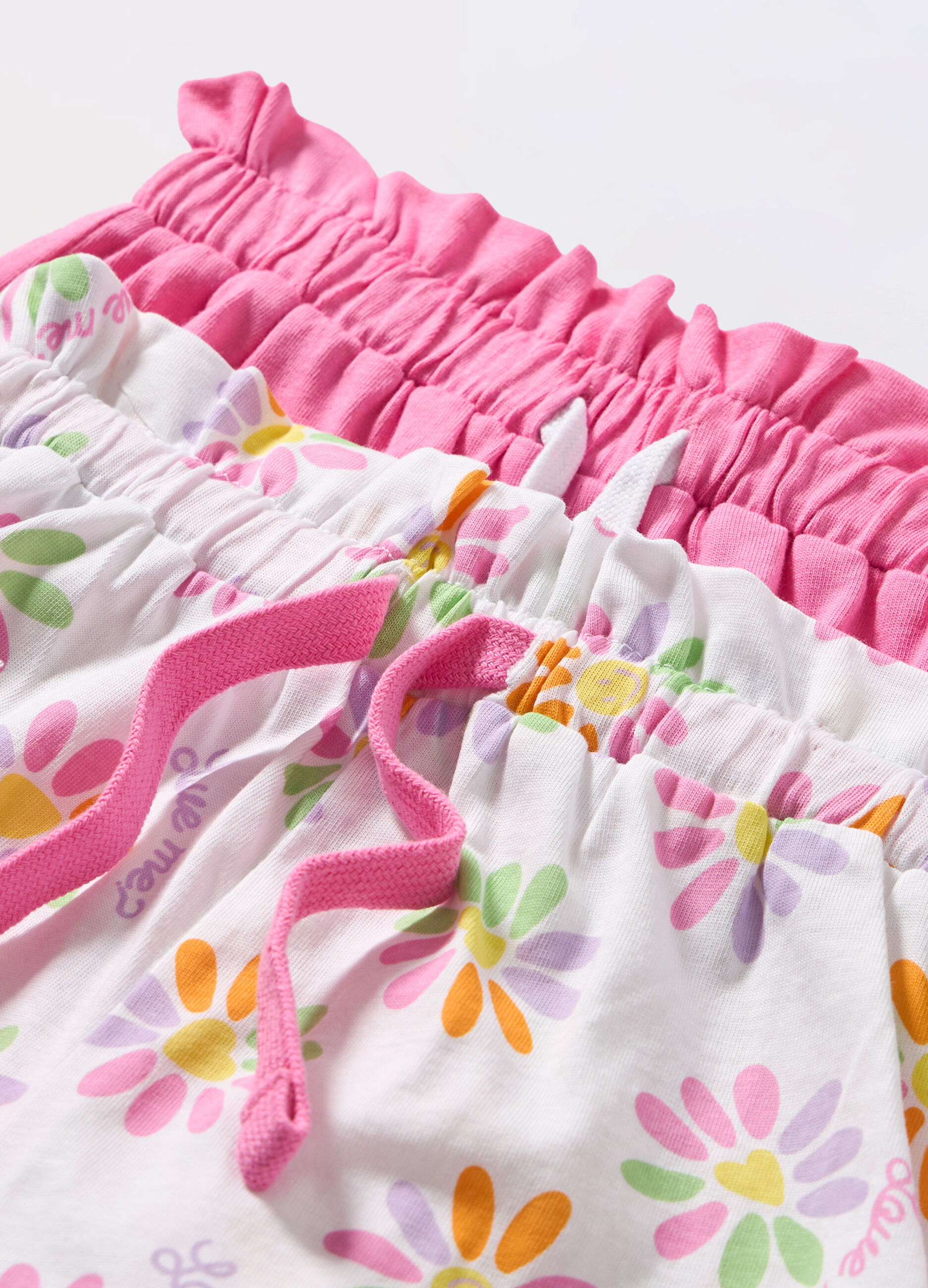 Pack 2 shorts in puro cotone bambina_1