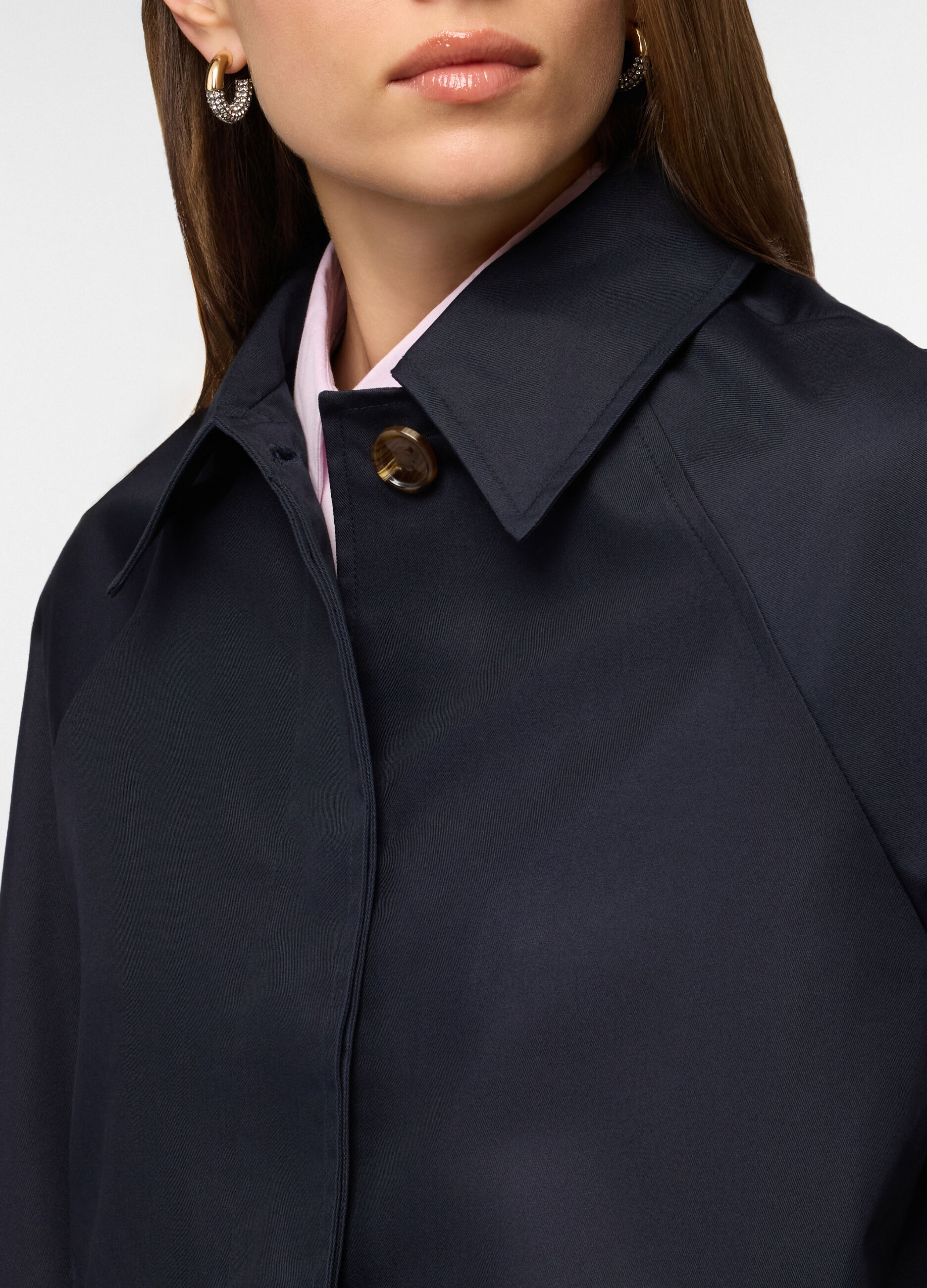 Trench corto misto cotone donna_2